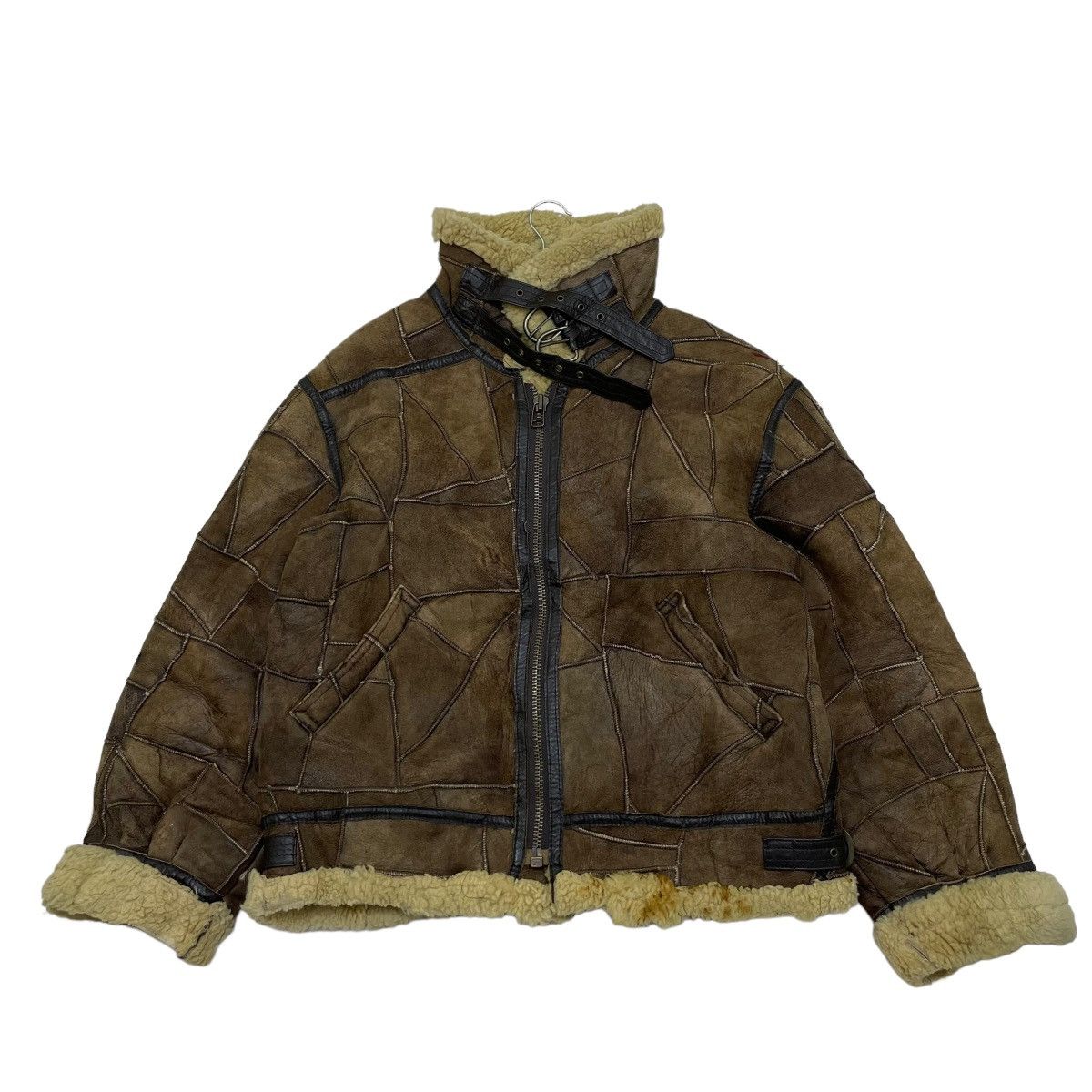 Aviator Nation 🔥Rare Vintage KNIGHT Shearling Pacthwork B3 Jacket Size US M / EU 48-50 / 2 - 4 Thumbnail