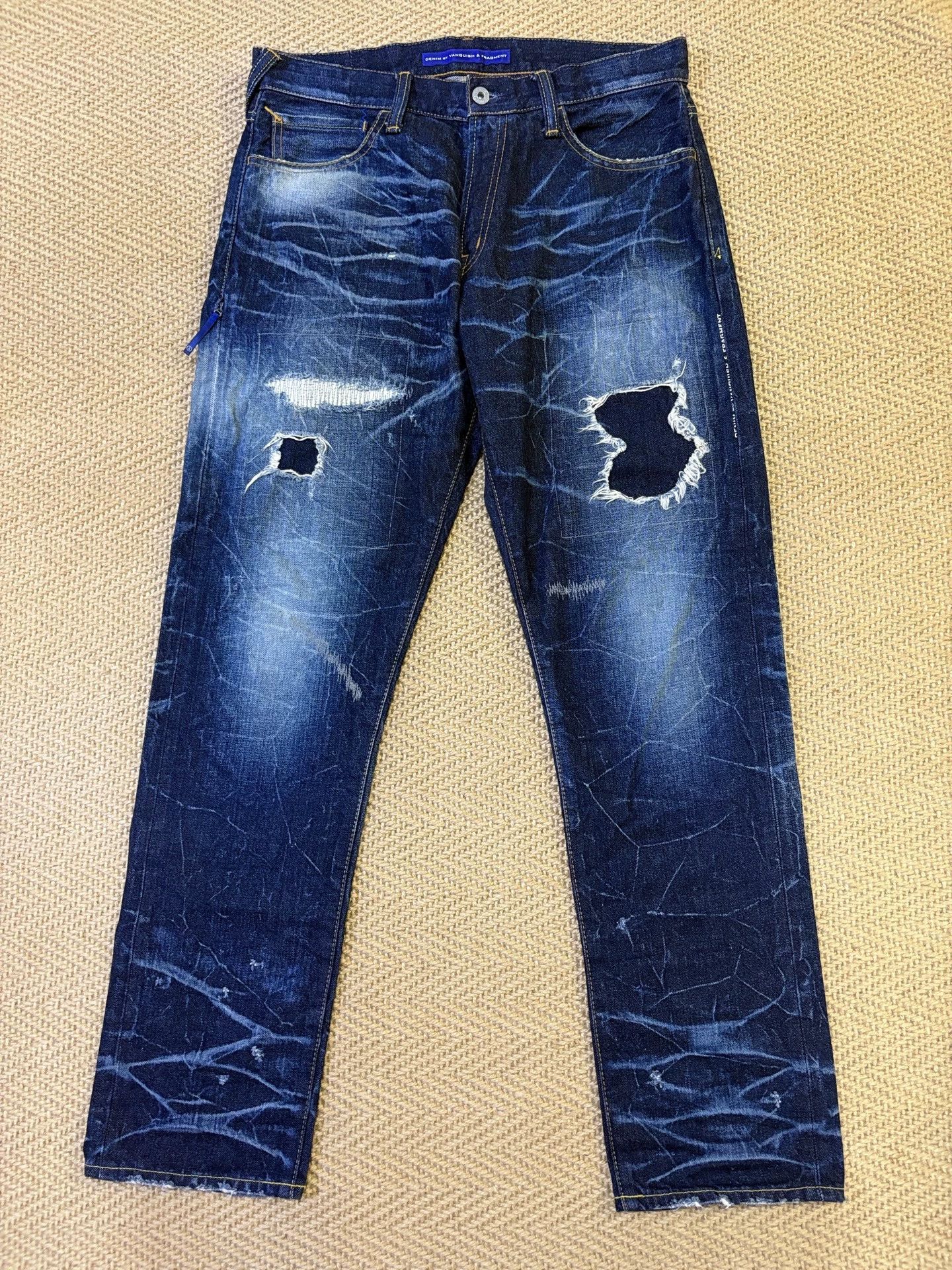 Vanquish VANQUISH x FRAGMENT W32 Jeans Near New Stone Wash Mud Punch Size US 32 / EU 48 - 1 Thumbnail