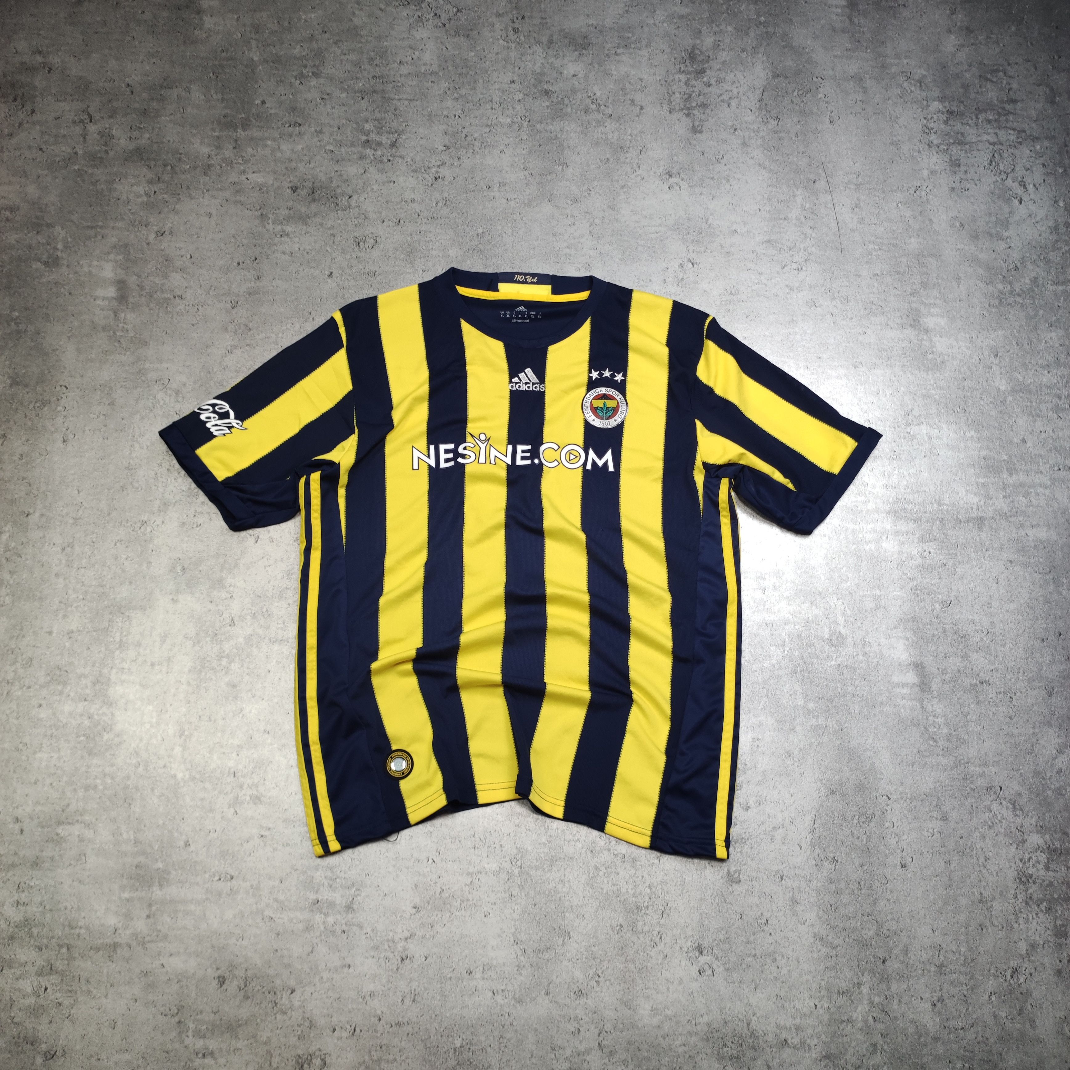 Vintage RARE Vintage Adidas x Fenerbahce SK Home Soccer Jersey Size US XL / EU 56 / 4 - 1 Thumbnail