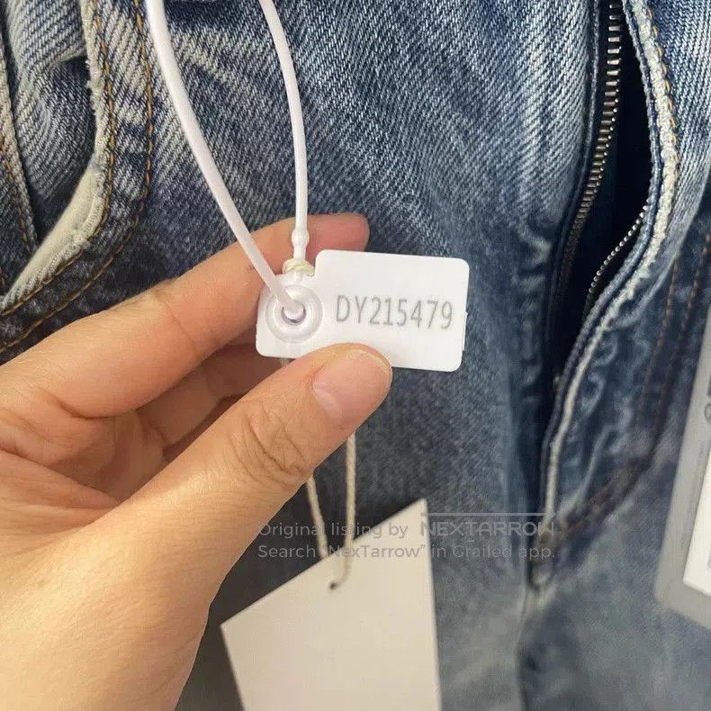 Balenciaga Blue Straight Denim Jeans .