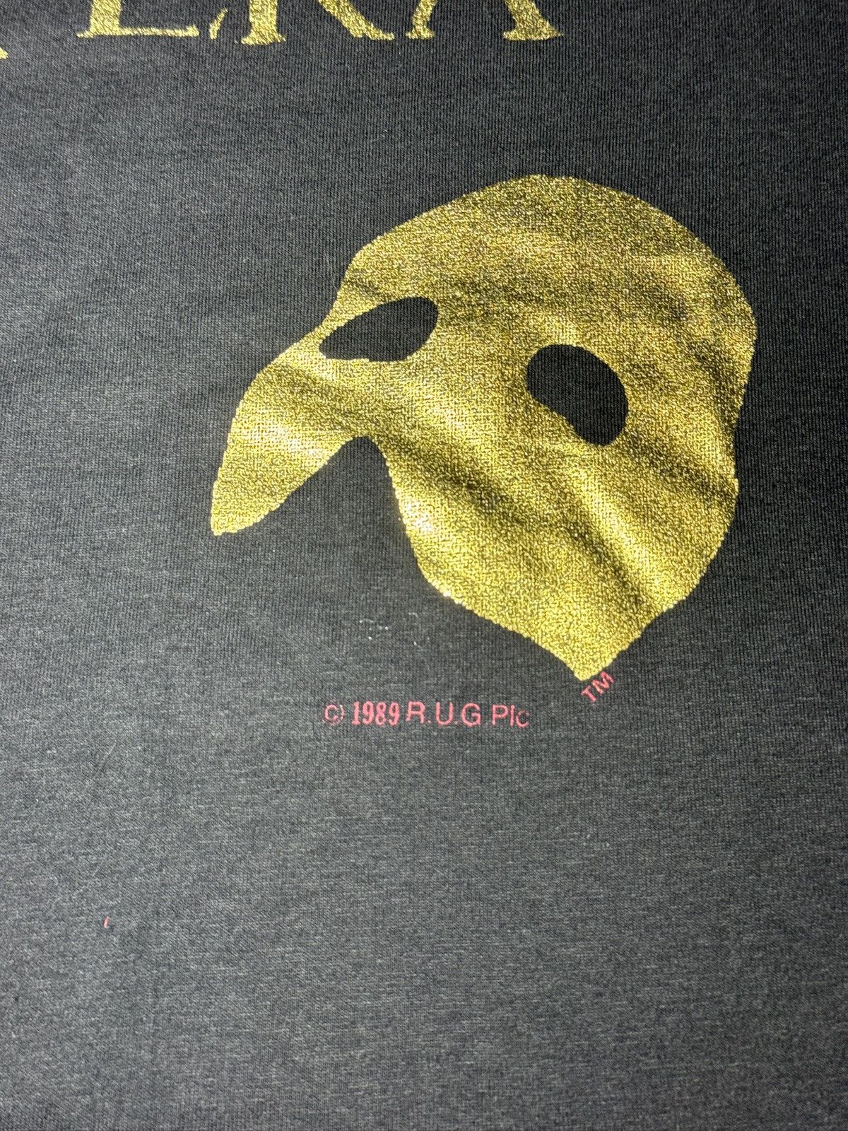 Vintage Phantom Of The Opera Vintage Large Gold 80s 90s T Shirt Size US L / EU 52-54 / 3 - 3 Thumbnail