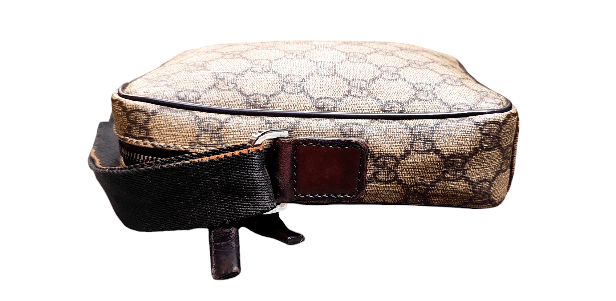 Gucci Gucci Beige/Ebony GG Coated Canvas and Leather Crossbody Bag Size ONE SIZE - 5 Thumbnail