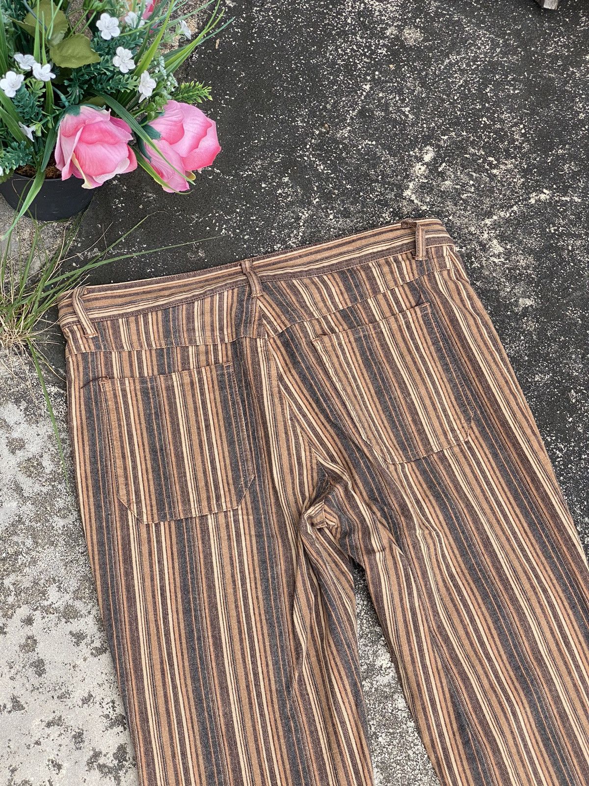 If Six Was Nine Flare Jouer Aux Echess Stripe Jeans Pants Size 28" / US 6 / IT 42 - 6 Thumbnail