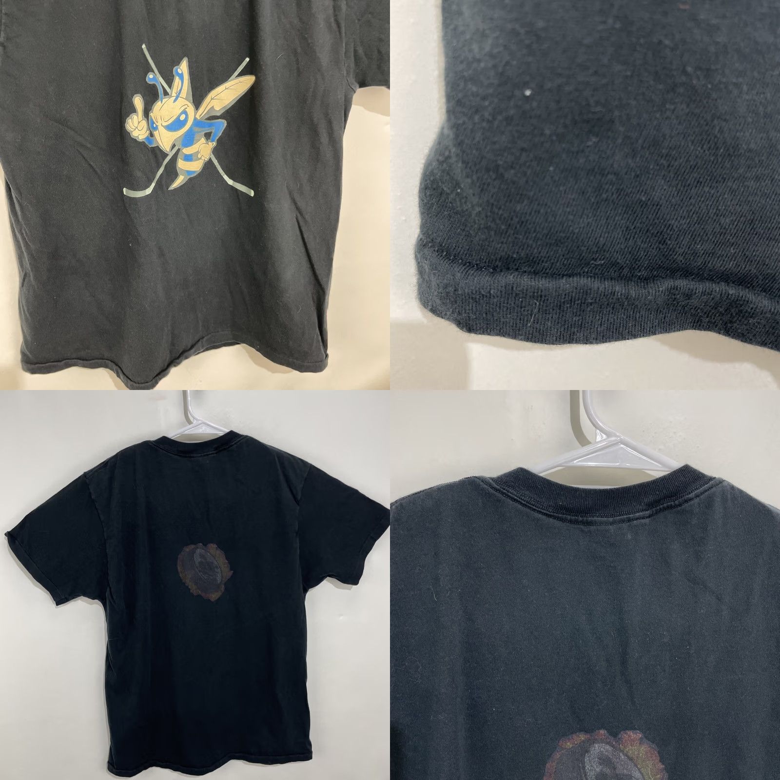 Jockey VINTAGE Jockey Hornets Hockey T Shirt Black Large Mens Size US L / EU 52-54 / 3 - 8 Thumbnail