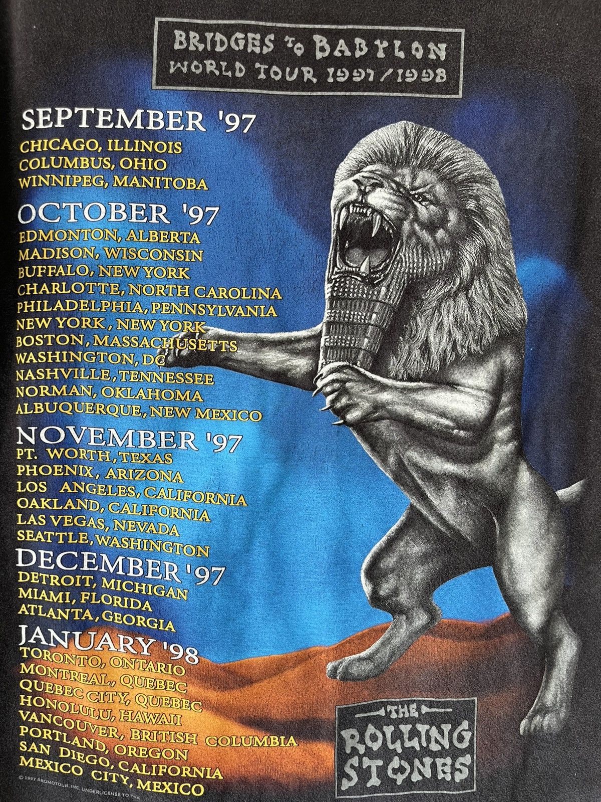 The Rolling Stones The Rolling Stones Bridges to Babylon World Tour 1997’s Size US L / EU 52-54 / 3 - 10 Thumbnail