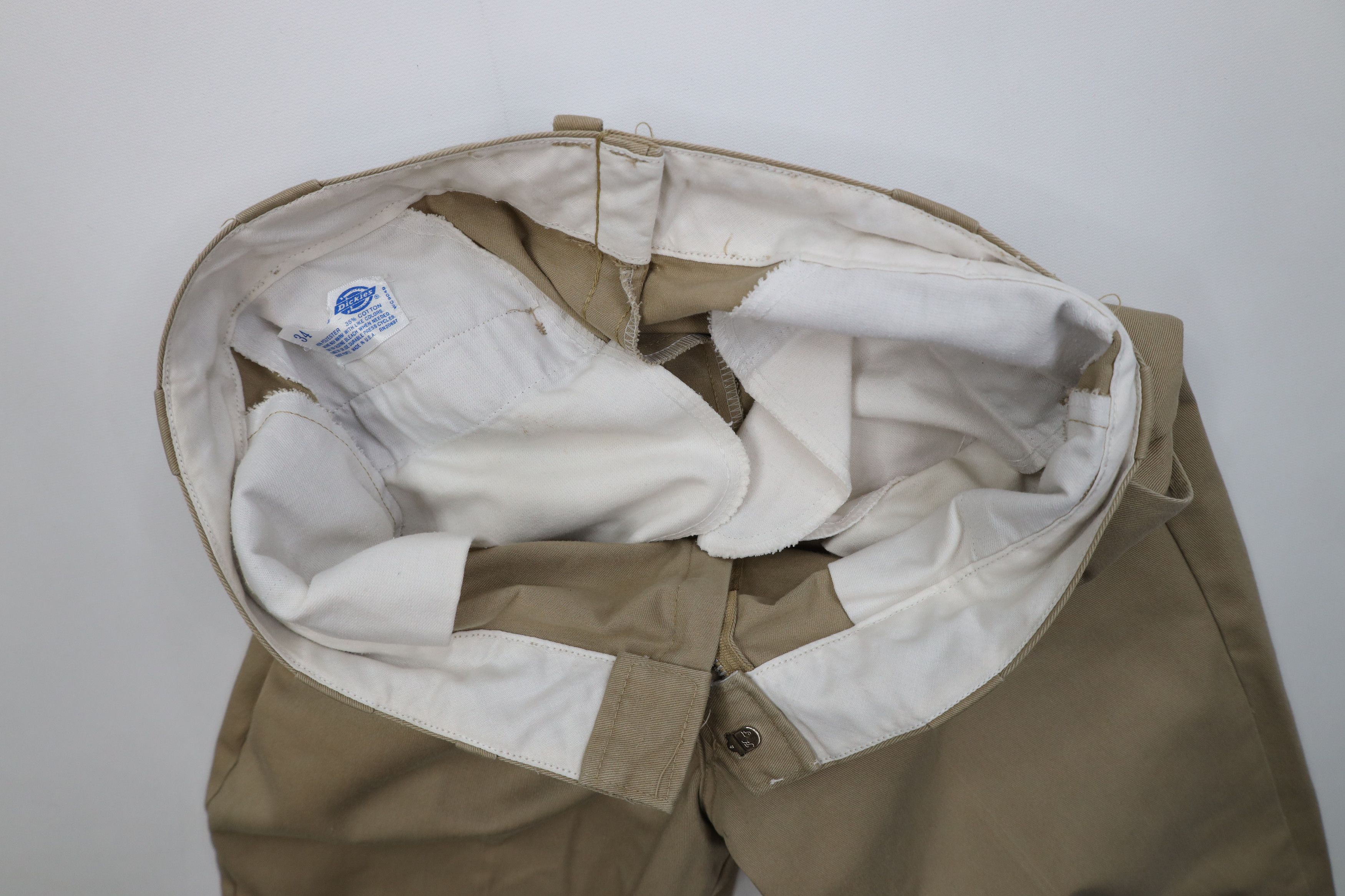 Dickies Vintage 70s Dickies Wide Leg Twill Pants Workwear Beige USA Size US 34 / EU 50 - 9 Thumbnail