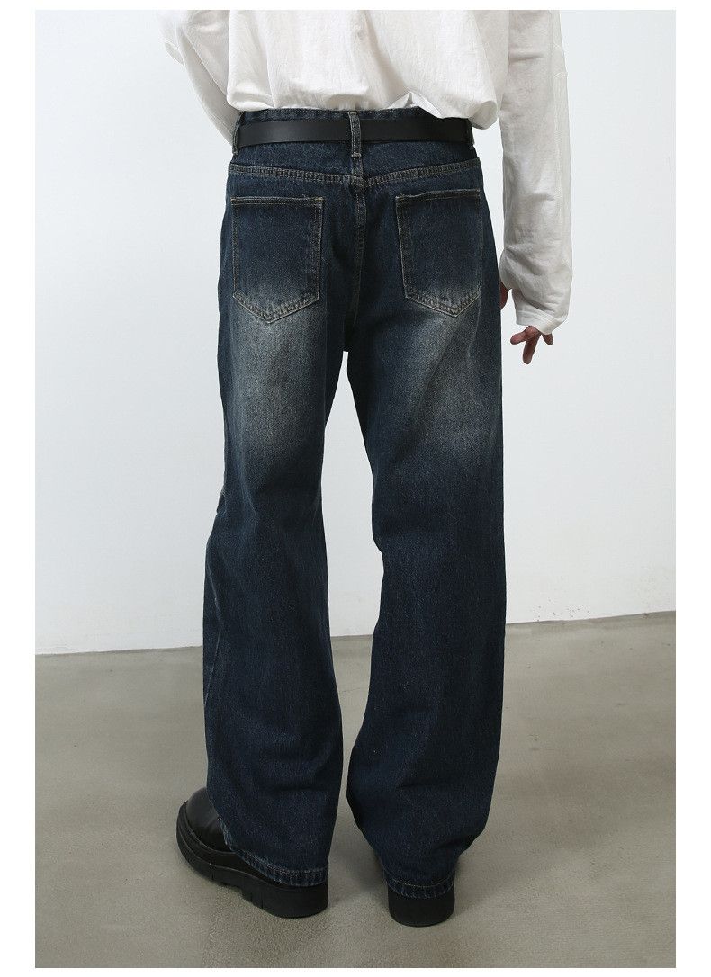 Japanese Brand × Jean Distressed washed open-leg straight-leg denim trousers Size US 32 / EU 48 - 5 Thumbnail