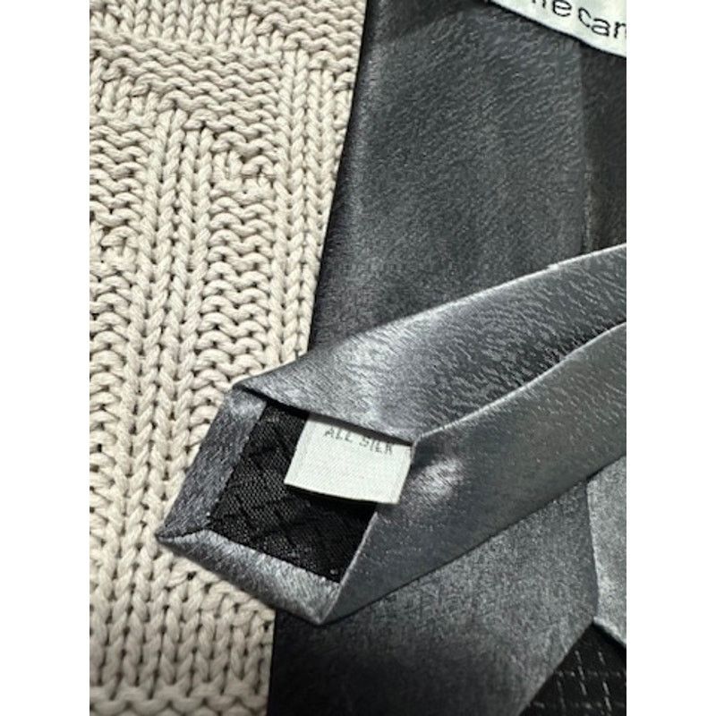 Pierre Cardin Vintage 80s Pierre Cardin silver and black abstract silk tie Size ONE SIZE - 3 Thumbnail
