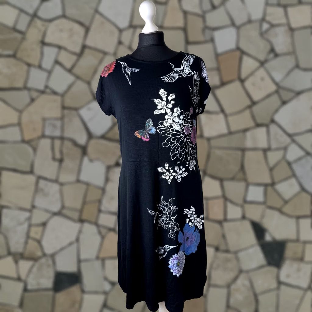 Desigual Desigual Dress XL Womens A-Line Black Knee Length 93cm 50cm Size XL / US 12-14 / IT 48-50 - 1 Thumbnail