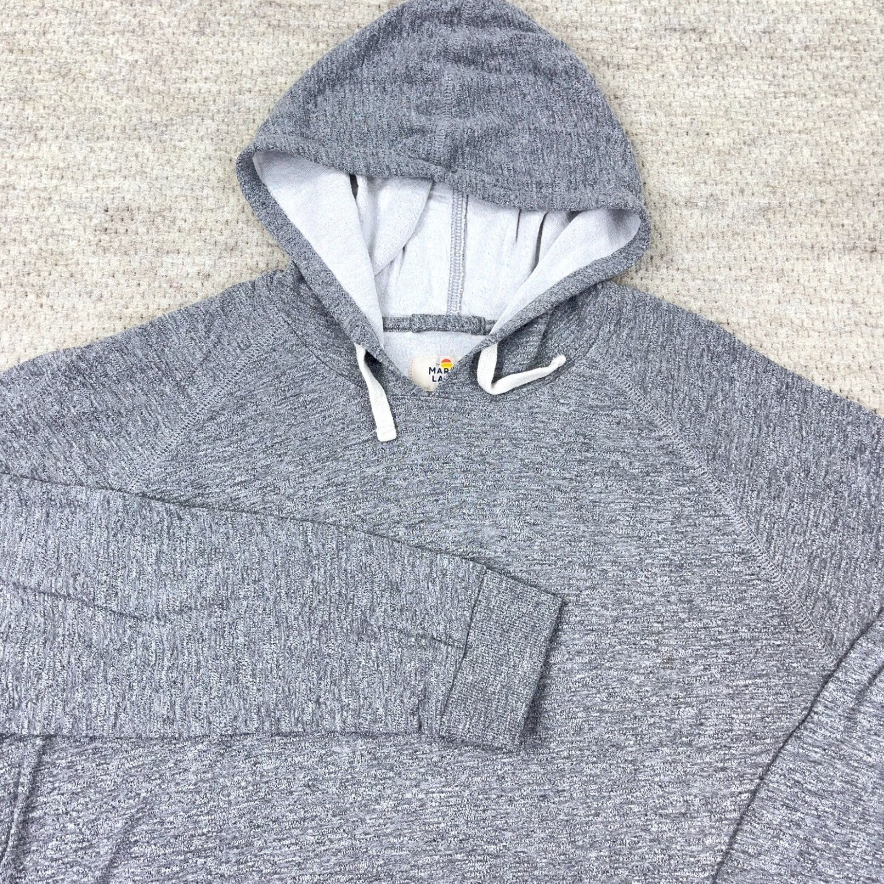 Marine Layer Marine Layer Hoodie Women Large Grayy Pullover Heather Plain Basic Hiking Size L / US 10 / IT 46 - 2 Thumbnail