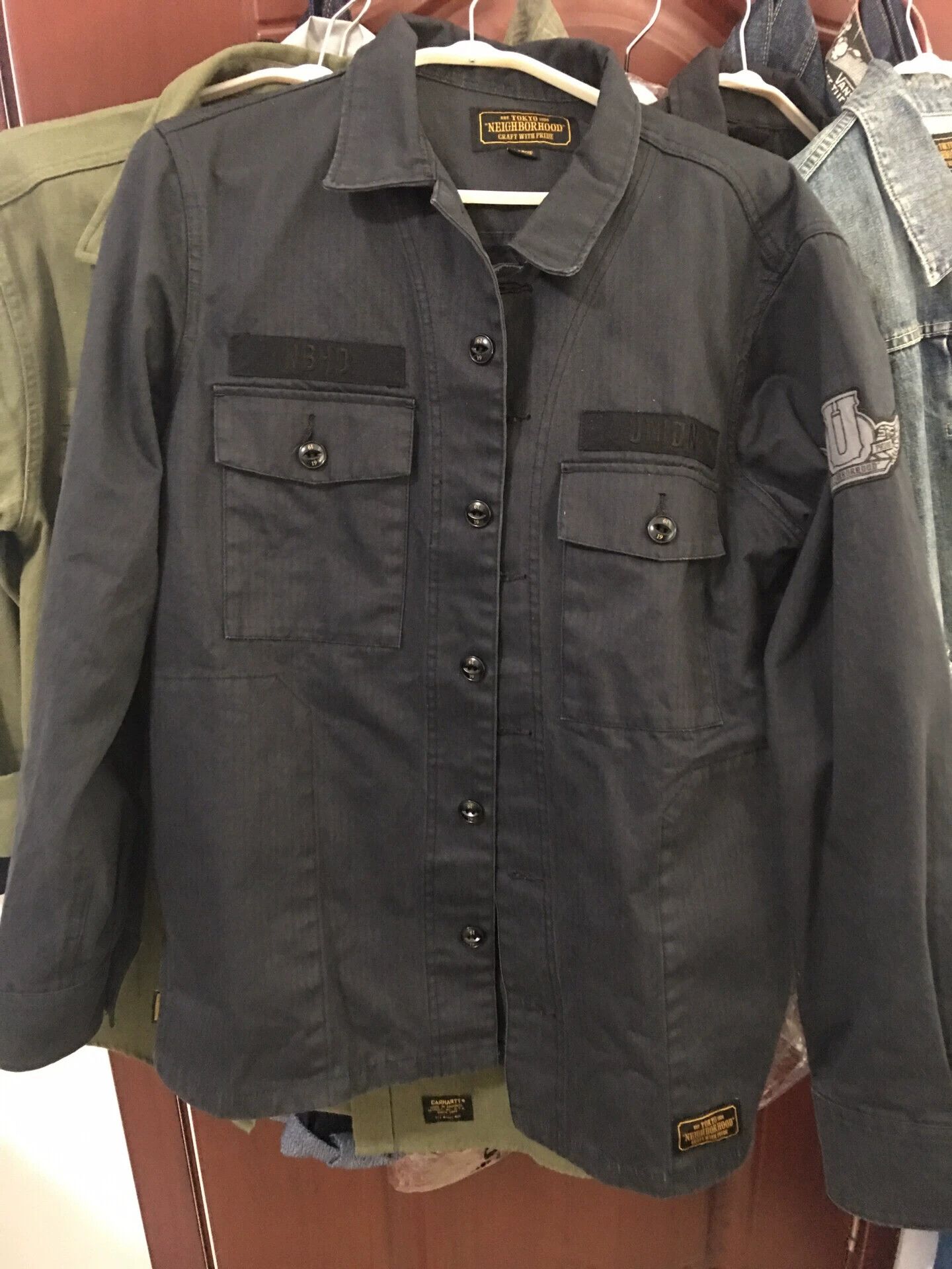 Neighborhood Neighborhood 2-Pocket Carbon Black Washed L Jacket (Rare) Size US L / EU 52-54 / 3 - 1 Thumbnail