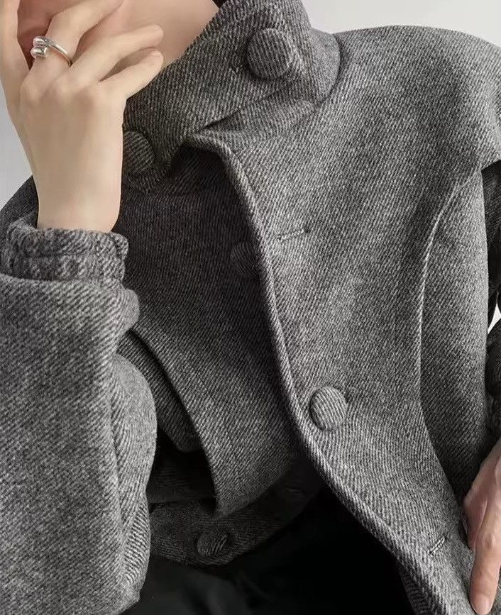 Other Retro Style Casual Y2k Gray Coat Turtleneck Bomber Size US M / EU 48-50 / 2 - 2 Thumbnail
