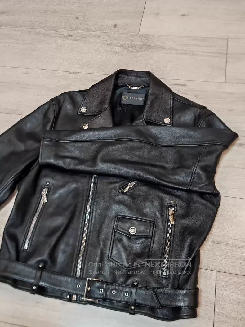 Versace Versace Men's motorcycle leather jacket Size US XXL / EU 58 / 5 - 9 Thumbnail