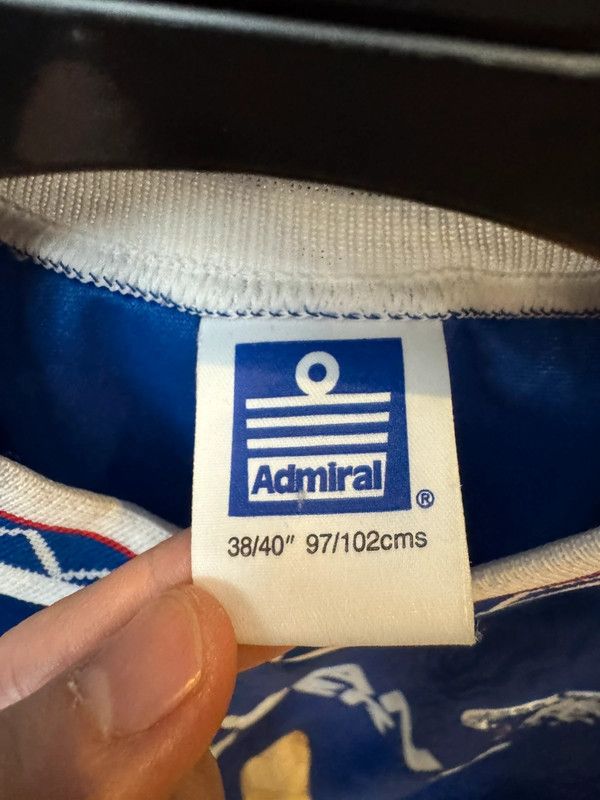 Vintage Vintage Admiral Rangers 1990-92 Home Jersey M Size US M / EU 48-50 / 2 - 2 Thumbnail