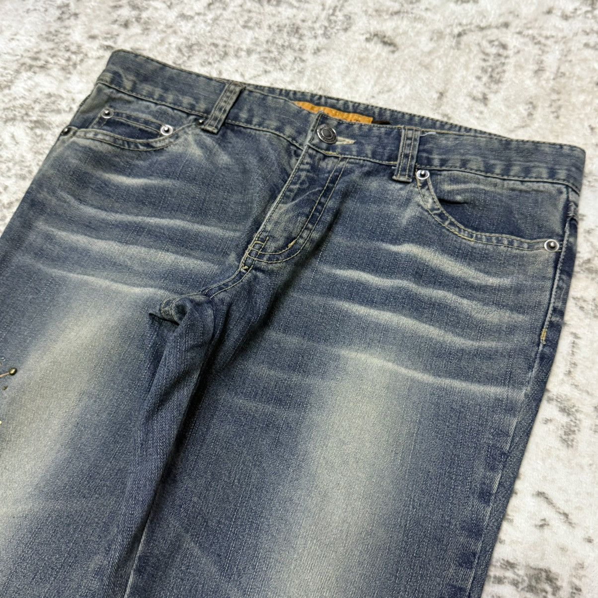 Japanese Brand Japanese Brand Boho Hippie Embroidery Studded Flare Jeans Size US 28 / EU 44 - 8 Thumbnail