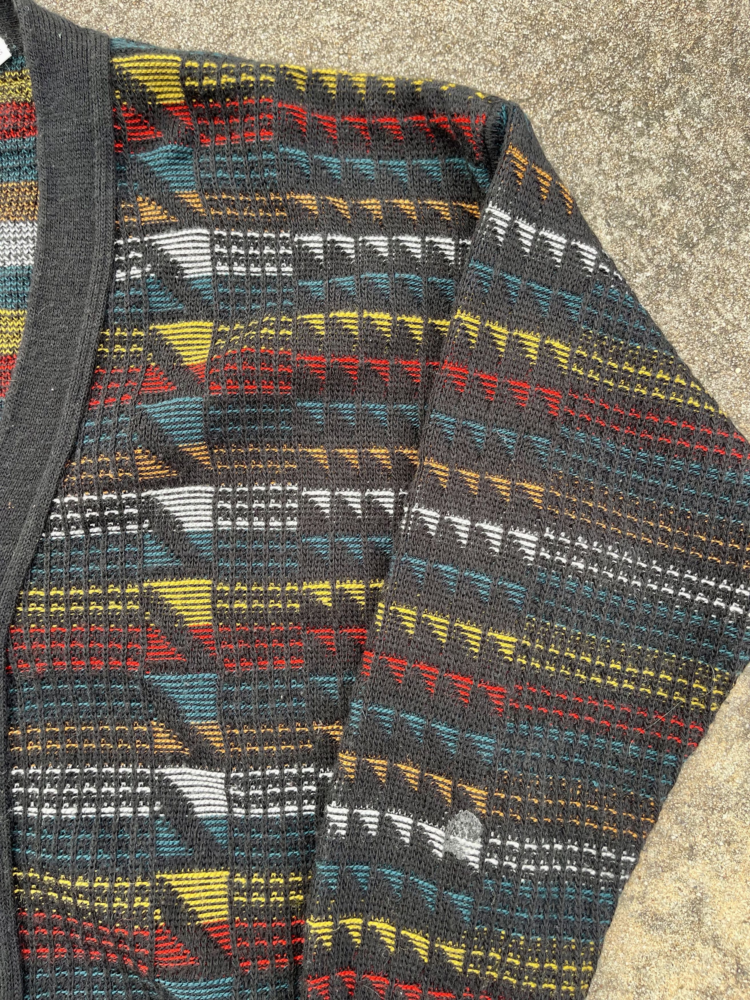 Vintage 1990's Vintage 3D Cable Knit Retro Cardigan Sweater Size US M / EU 48-50 / 2 - 4 Thumbnail