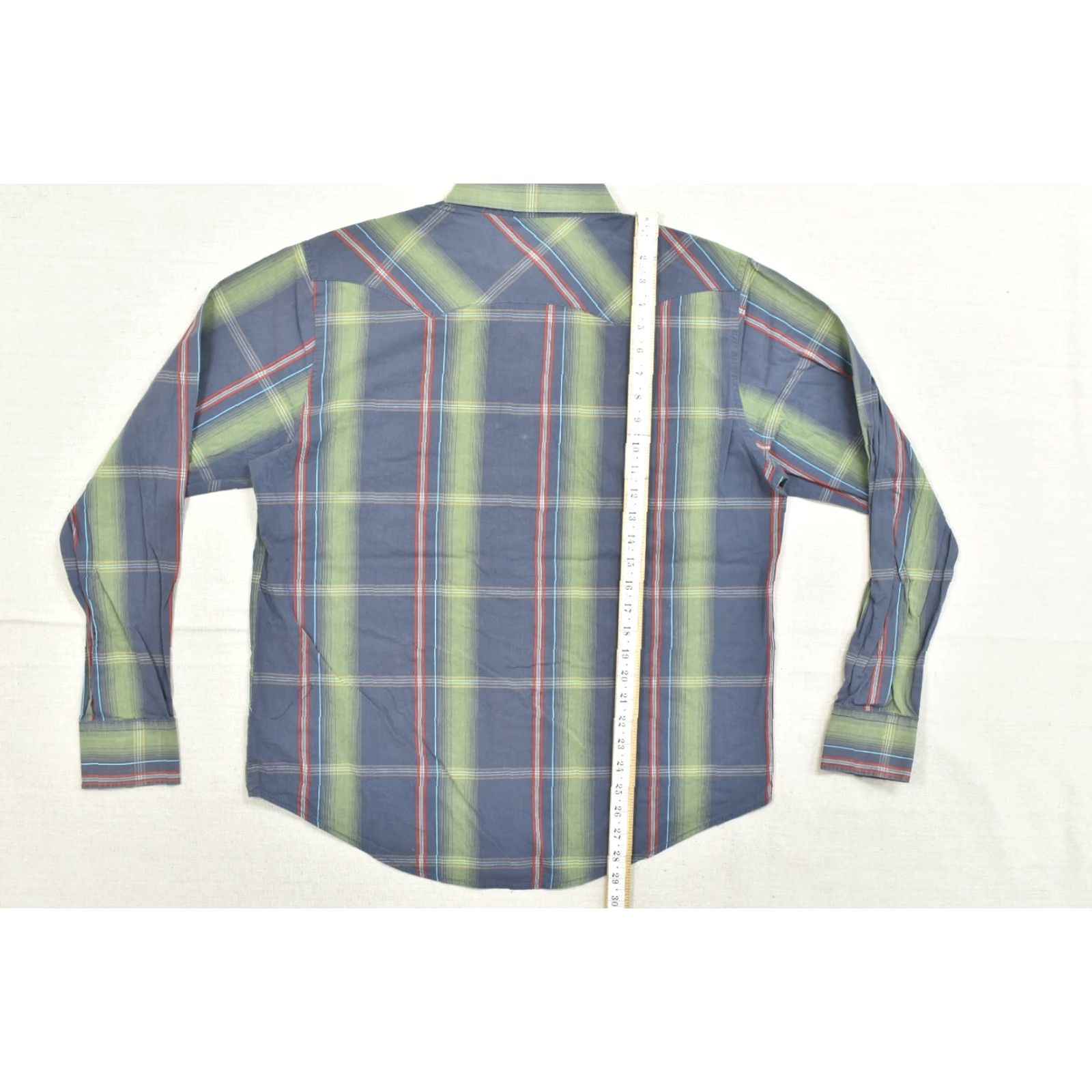 Wrangler Wrangler American Cowboys Men Blue Green Plaid Western Snap Shirt L Pearl Size US L / EU 52-54 / 3 - 4 Thumbnail