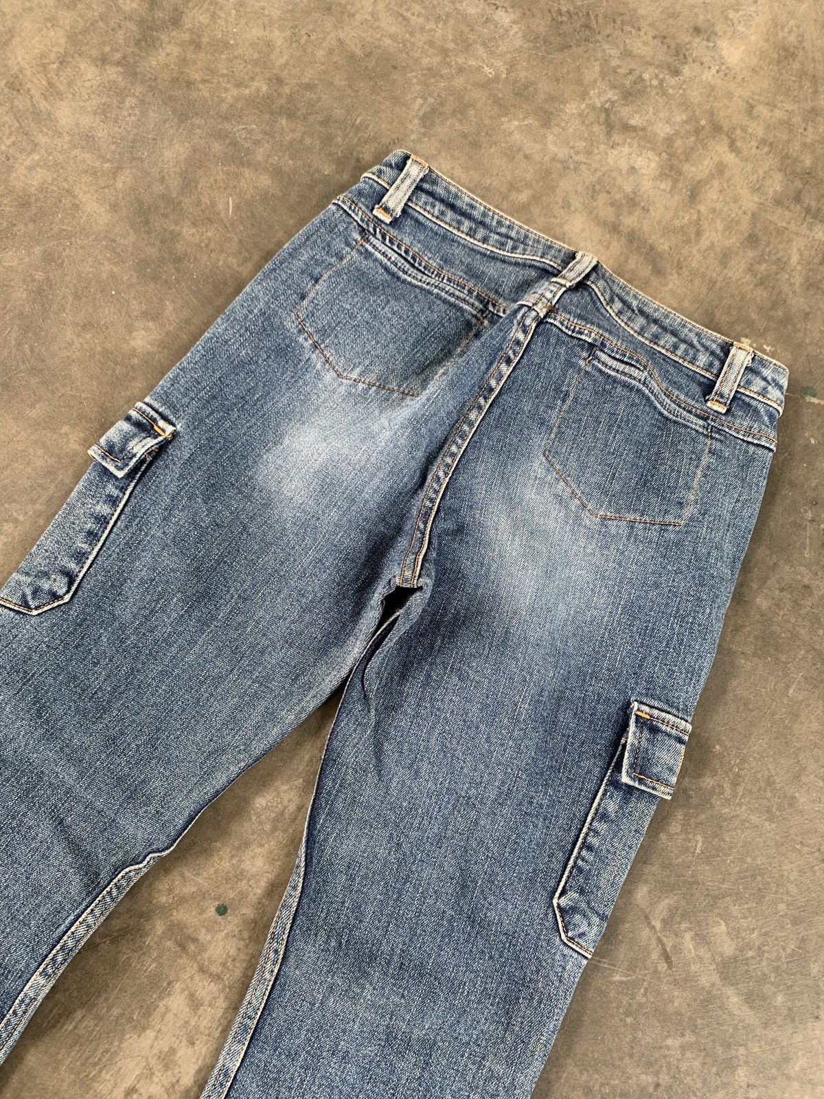 Japanese Brand 2000s y2k flare cargo jeans Size 26" / US 2 / IT 38 - 6 Thumbnail