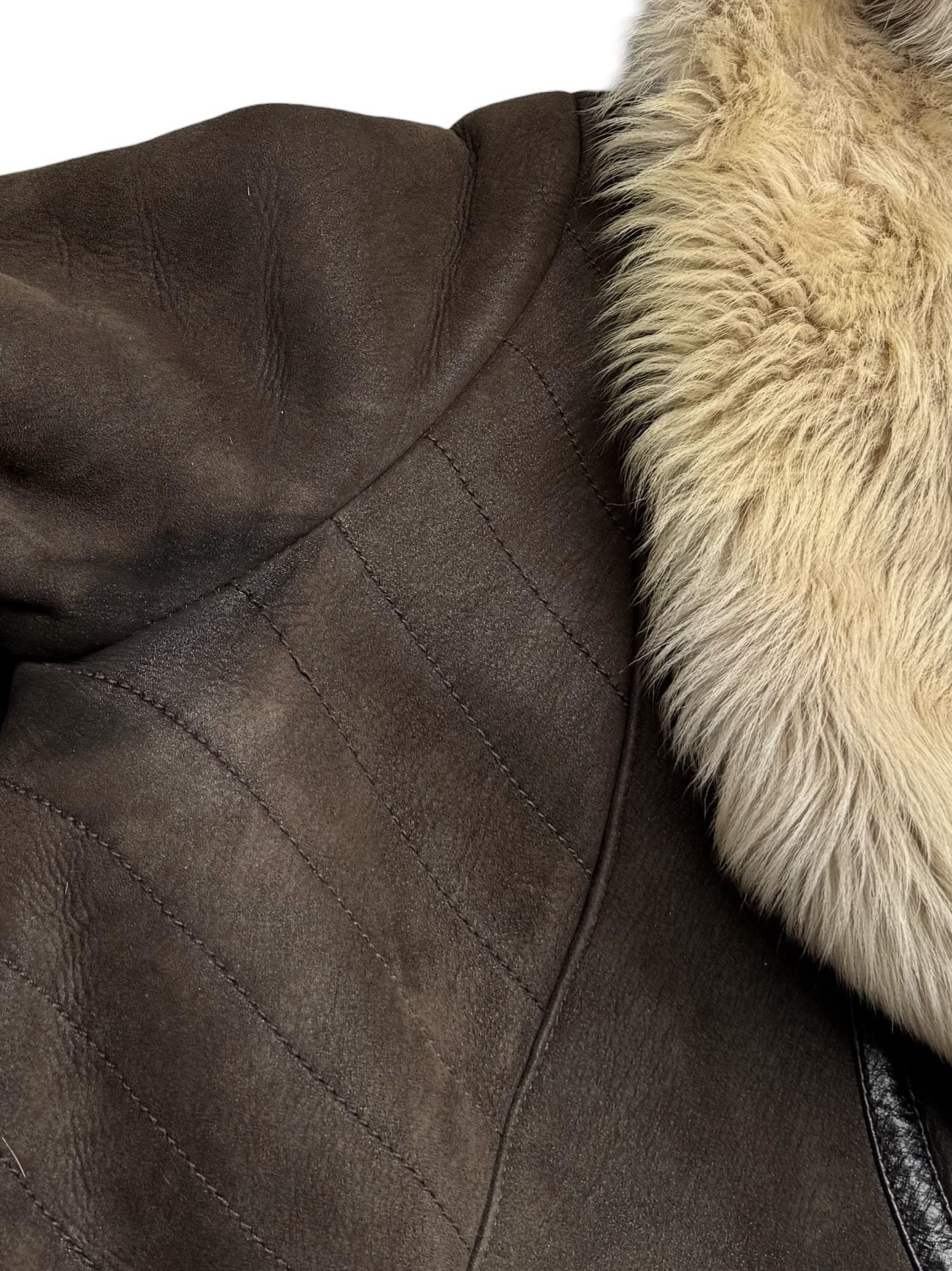 Vintage Y2K Real Sheepskin Coat(V248) Size M / US 6-8 / IT 42-44 - 7 Thumbnail