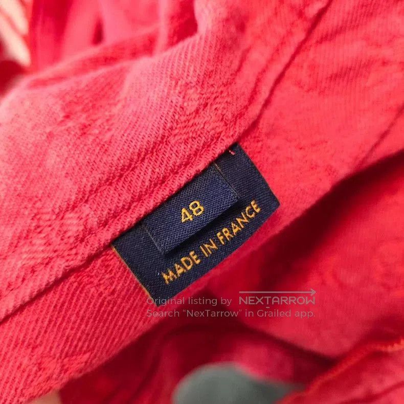 Louis Vuitton LV Monogram Stand Collar Denim Jacket Red 48. Size US M / EU 48-50 / 2 - 3 Thumbnail