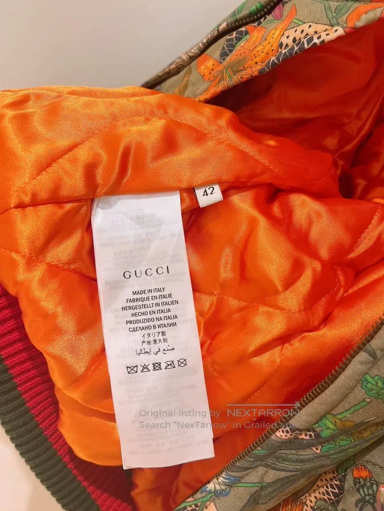 Gucci Gucci Mink-decorated floral snake-printed cotton clothes j Size M / US 6-8 / IT 42-44 - 9 Thumbnail