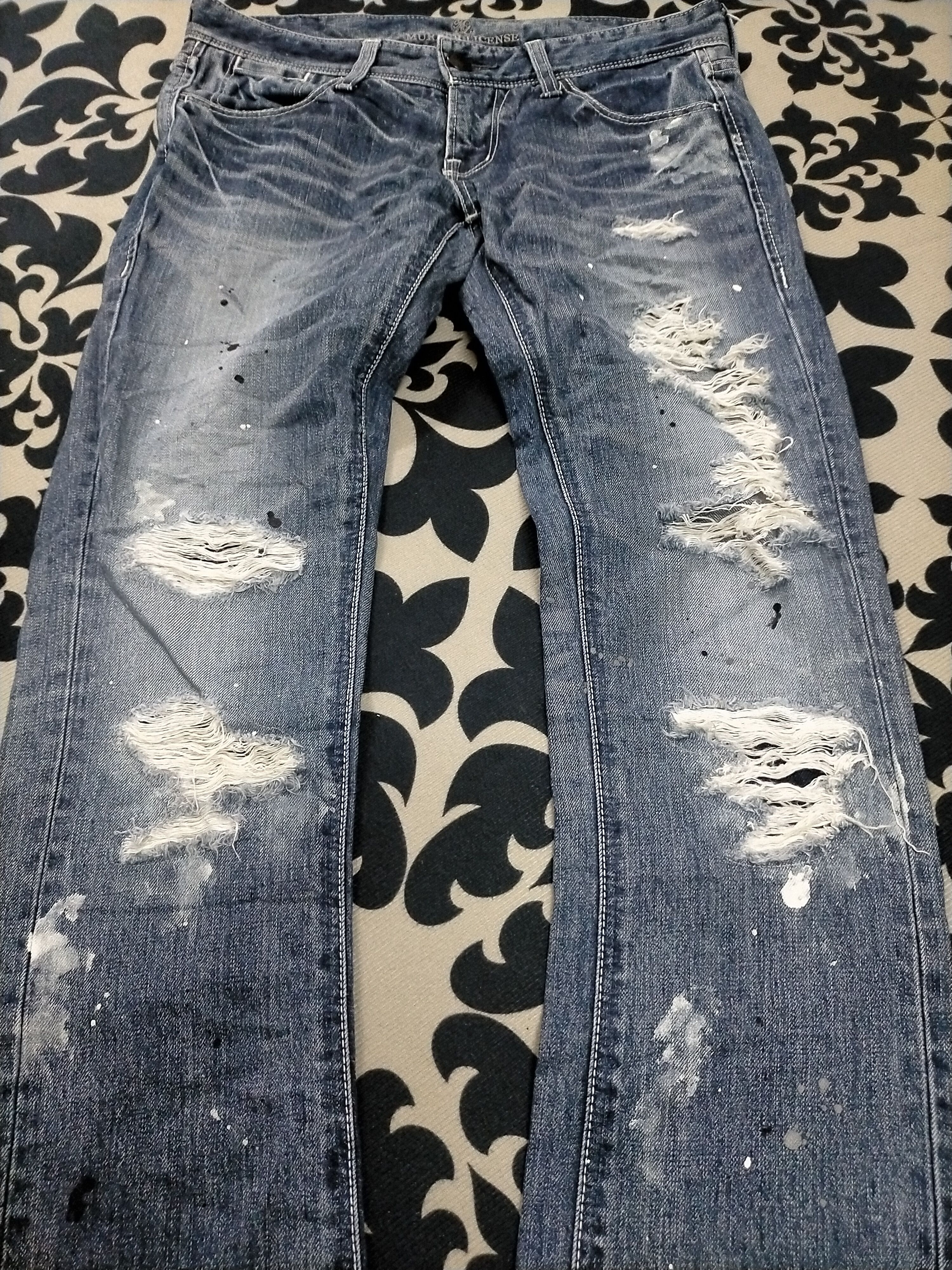 Murder License 🔥Insane Murder License Distressed Ripped Jeans Size US 29 - 3 Thumbnail