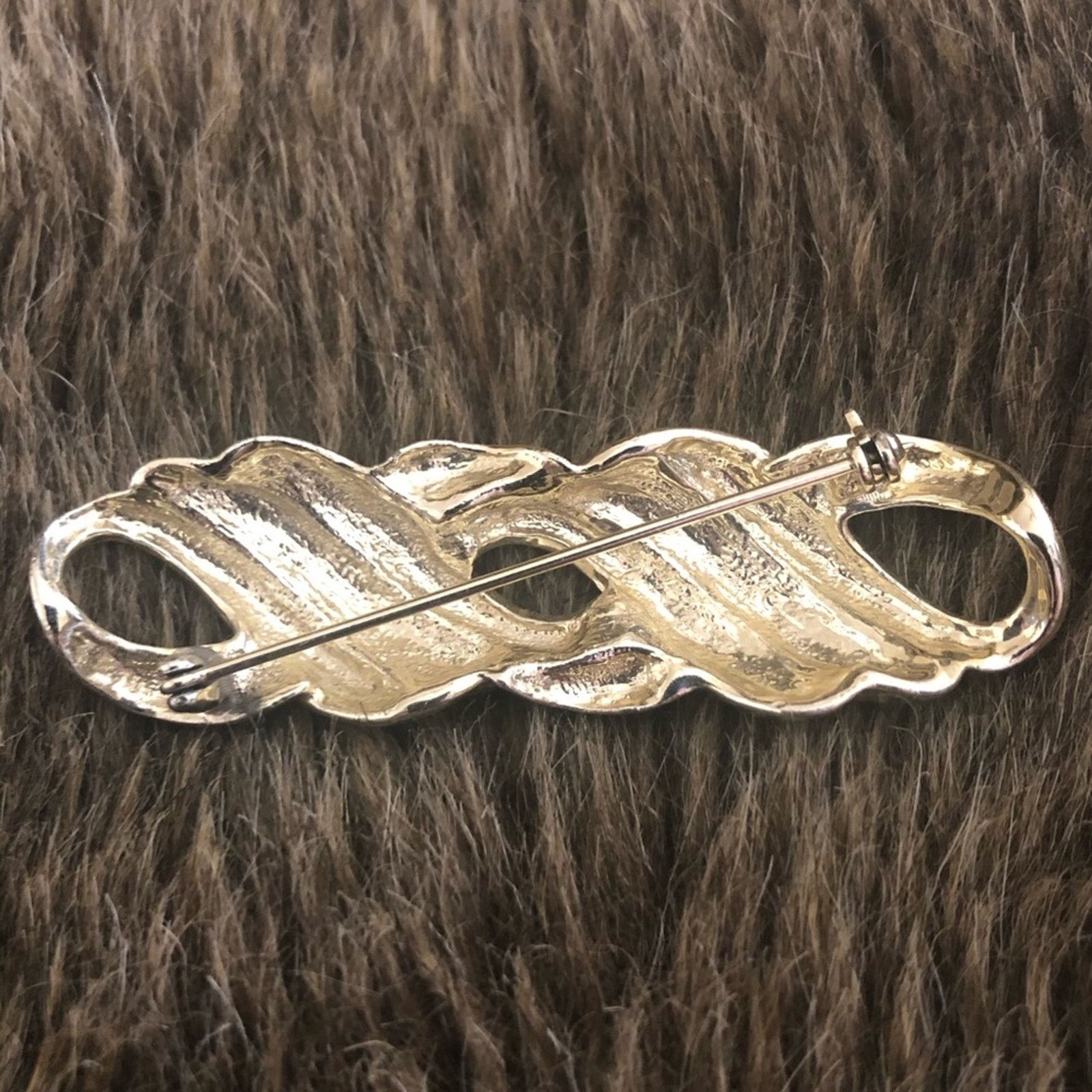 Vintage Vintage 80s gold knotted rope collar pin brooch Size ONE SIZE - 2 Thumbnail