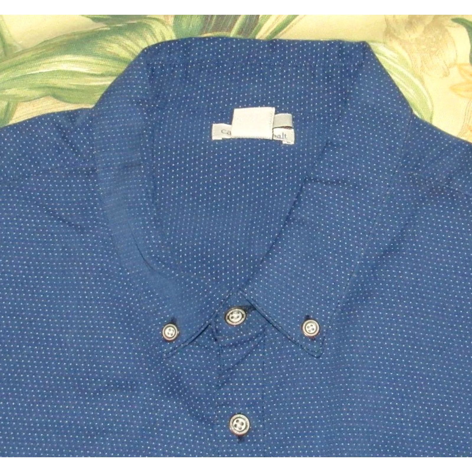 Carbon2Cobalt CARBON2COBALT Navy Long Sleeve Pointillism Button Down Shirt XL Mens Size US XL / EU 56 / 4 - 2 Thumbnail