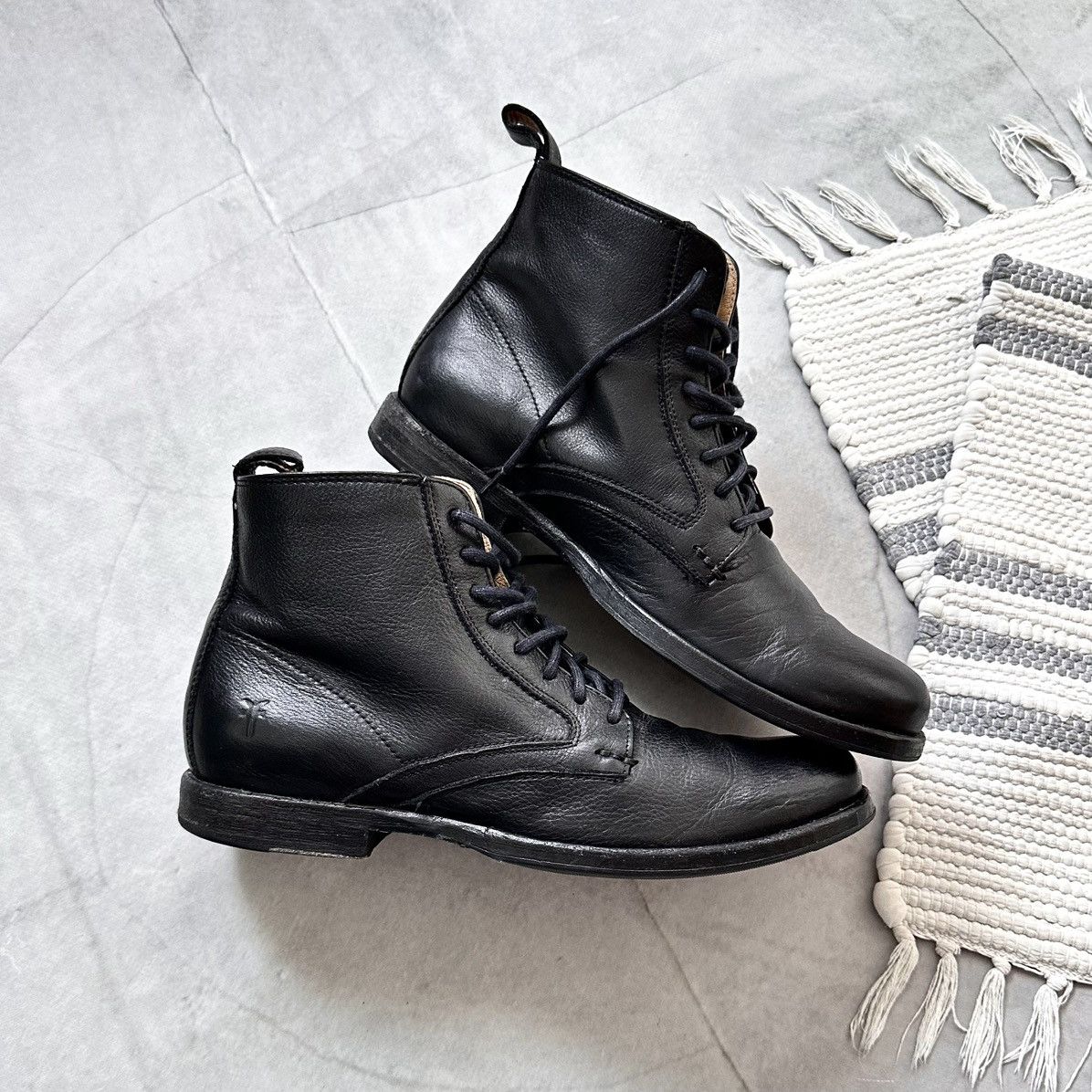 Dirk Bikkembergs Frye Phillip Lace Up Combat Biker Boots Viberg Vibe Size US 7.5 / EU 40-41 - 1 Thumbnail