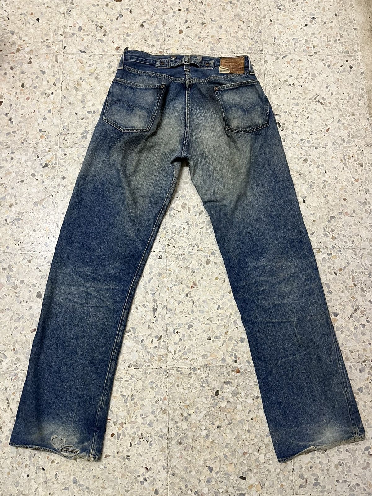 Levi's Vintage Clothing Distress Levi’s 501xx selvedge denim Size US 31 - 2 Thumbnail