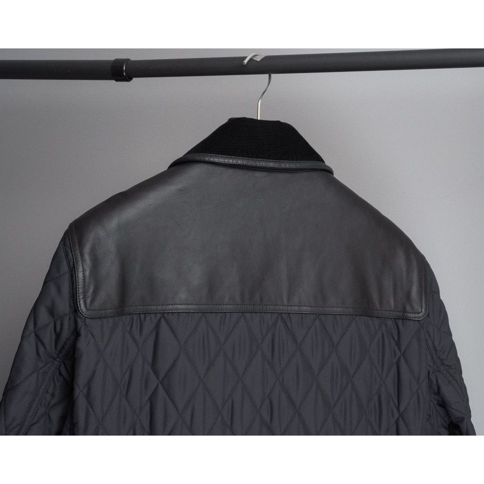Burberry Burberry quilted cord collar black lamb leather jacket Size US L / EU 52-54 / 3 - 9 Thumbnail