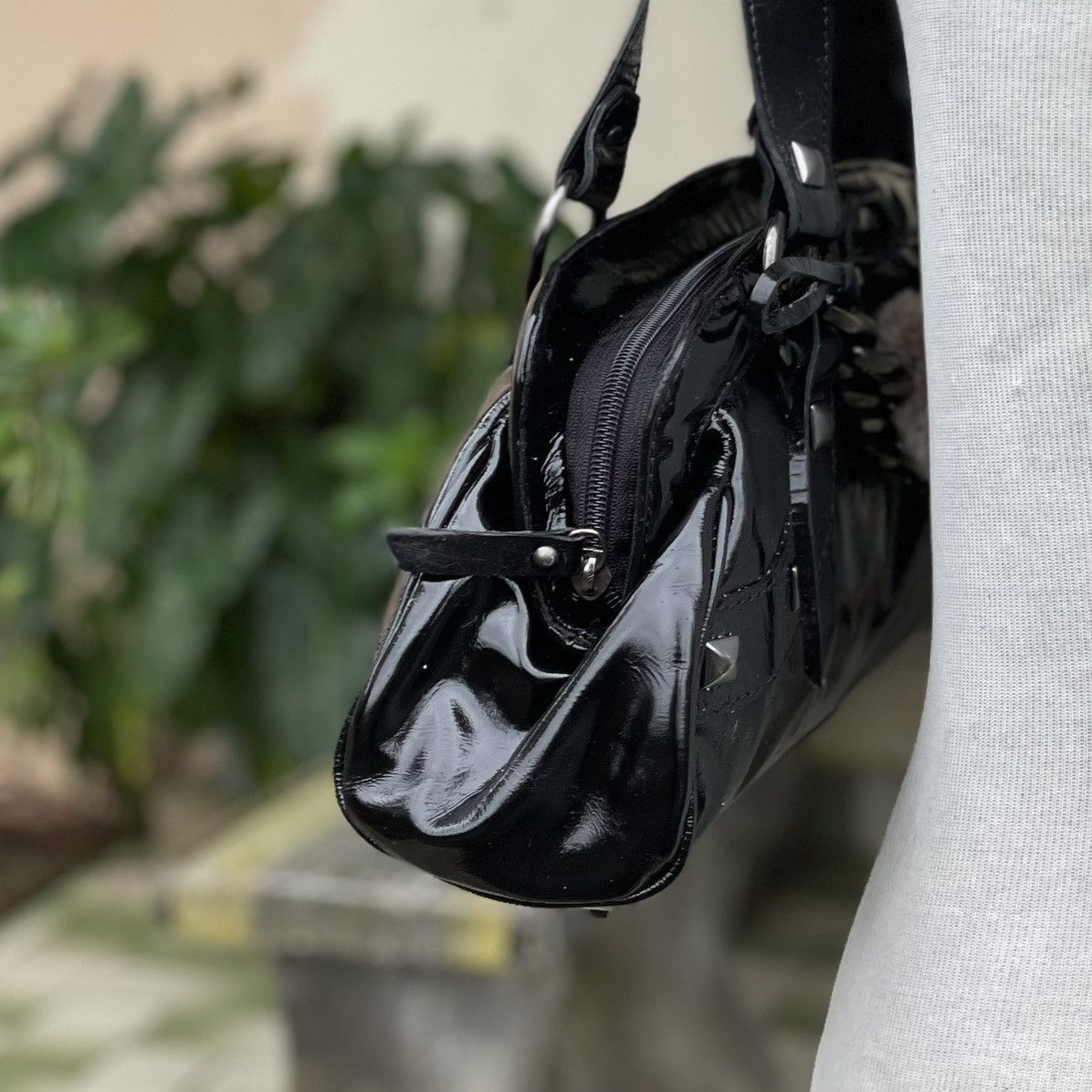 Designer Roberta Gandolfi Black Leather Bag Size ONE SIZE - 5 Thumbnail