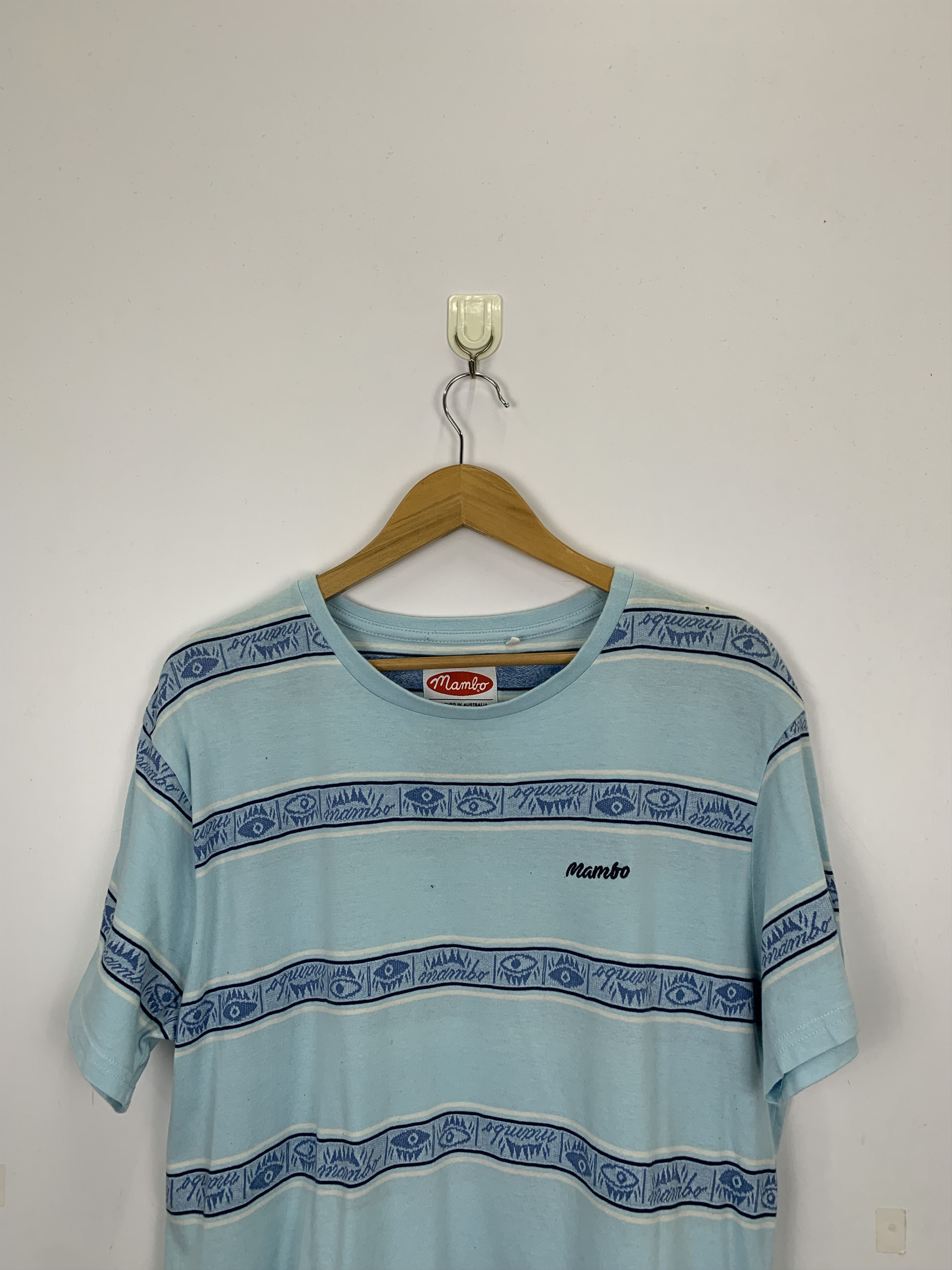 Mambo × Vintage Vintage Y2k Mambo Striped T Shirt TA0197 Size US XL / EU 56 / 4 - 2 Thumbnail