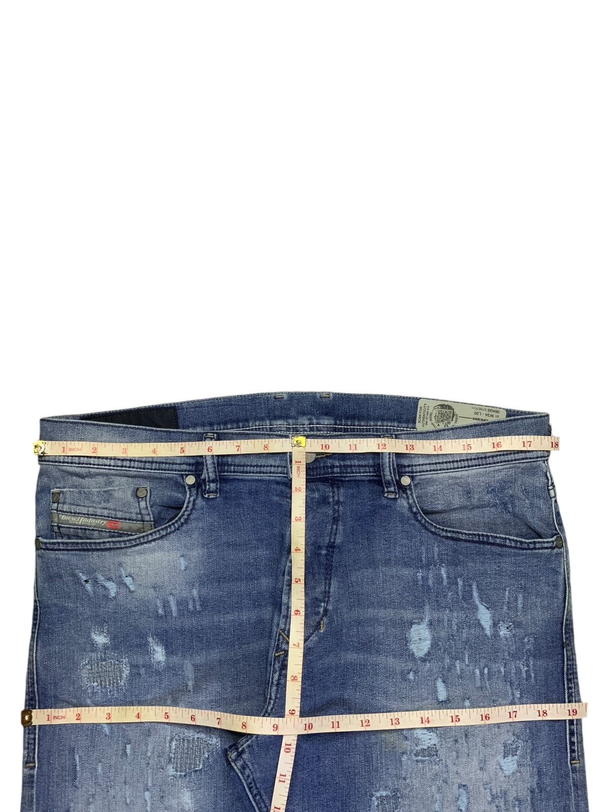 Diesel SALES🔥Vintage Diesel Patched Distressed Slim Fit Jeans Size US 35 - 11 Thumbnail