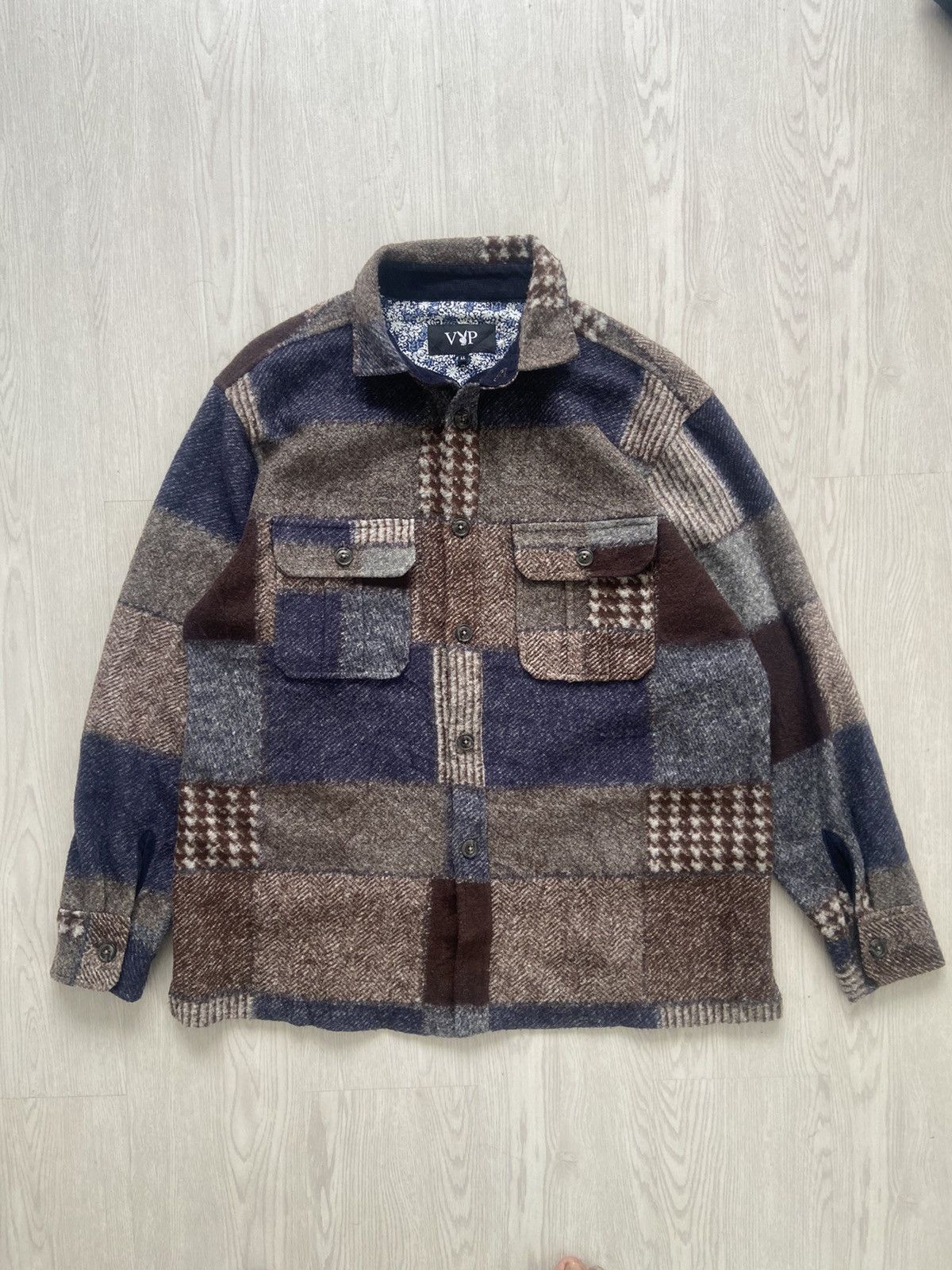 Playboy Vintage Playboy Hybrid Rebuilt Patchwork Wool Jacket Size US L / EU 52-54 / 3 - 1 Thumbnail