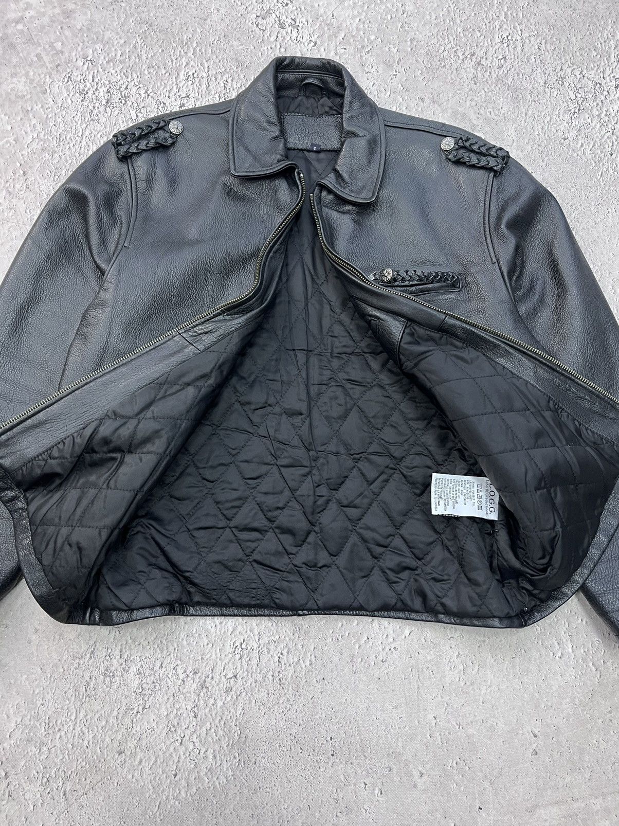 Genuine Leather × Japanese Brand Vintage Cowboy Leather Avant Garde Jacket Black Rare Size US M / EU 48-50 / 2 - 9 Thumbnail