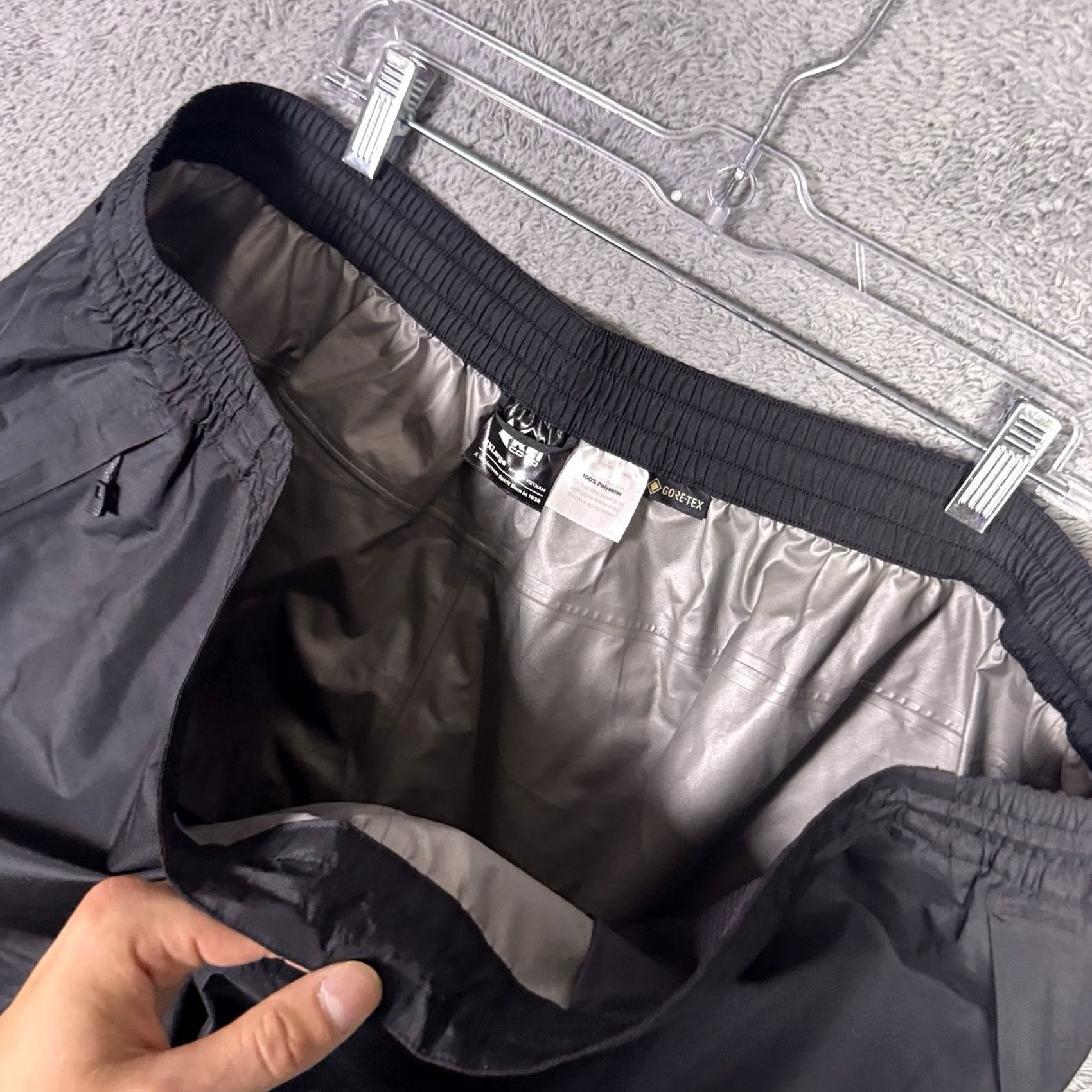 Vintage REI Co-op XeroDry GTX Pants Mens 3XL XXXL Black Gore-Tex Waterproof Hike Drawstring Ankle Zip 59 Size US 39 - 5 Thumbnail