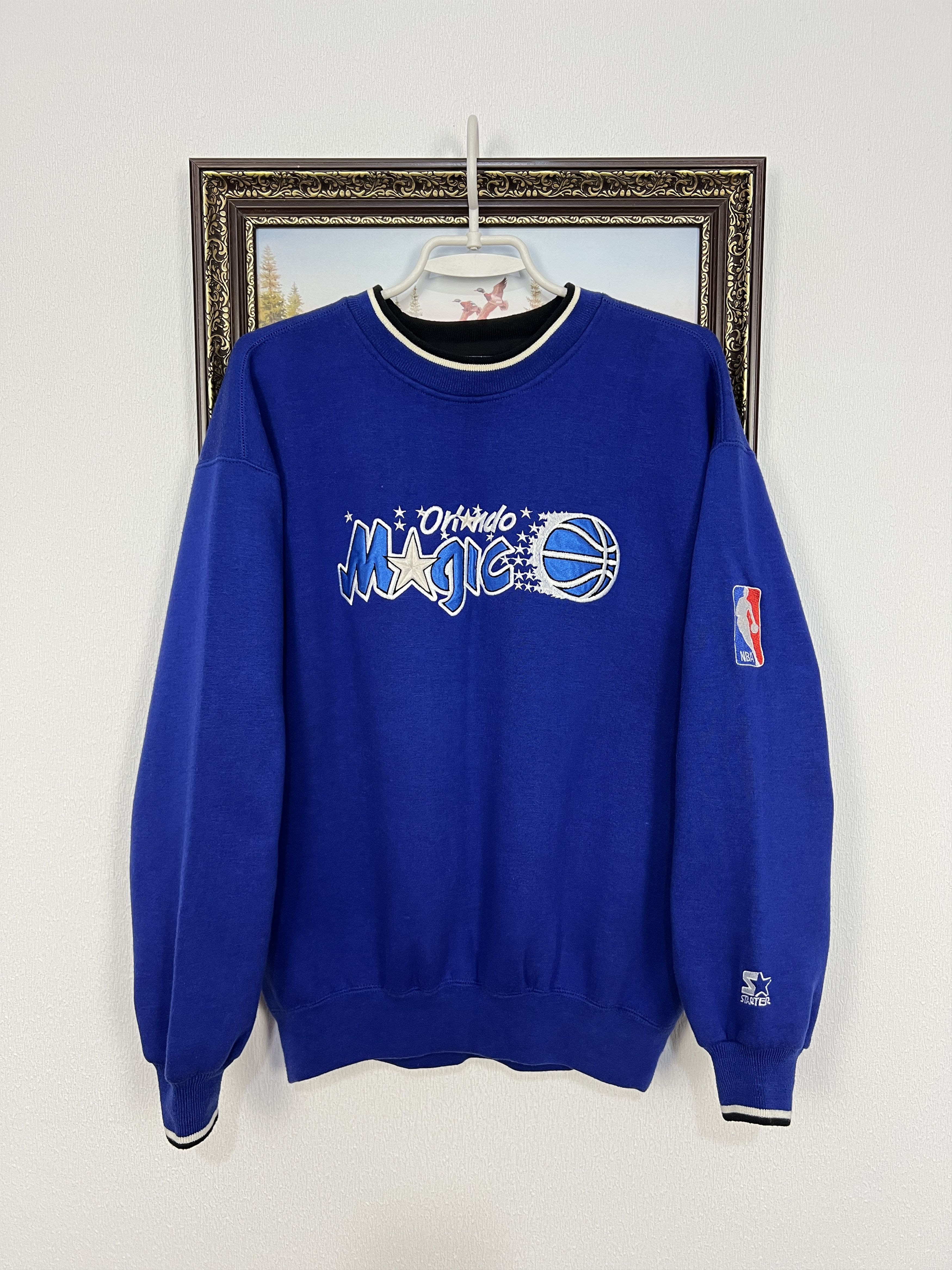 Starter Vintage 90's Starter Orlando Magic NBA Blue Sweatshirt Size US M / EU 48-50 / 2 - 1 Thumbnail