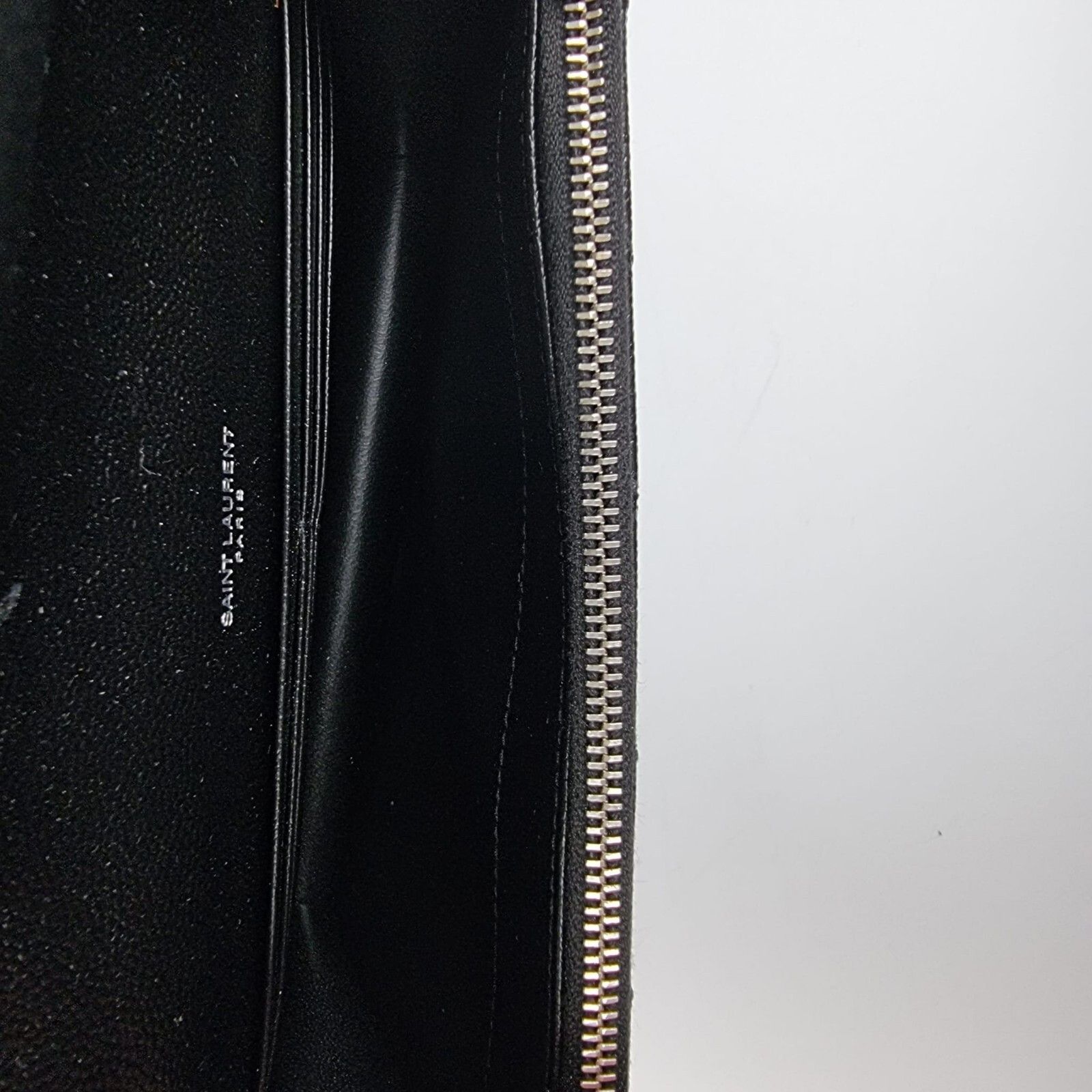 Saint Laurent Paris SAINT LAURENT Cassandre Envelope Black/Silver Grained Leathe Size ONE SIZE - 8 Thumbnail