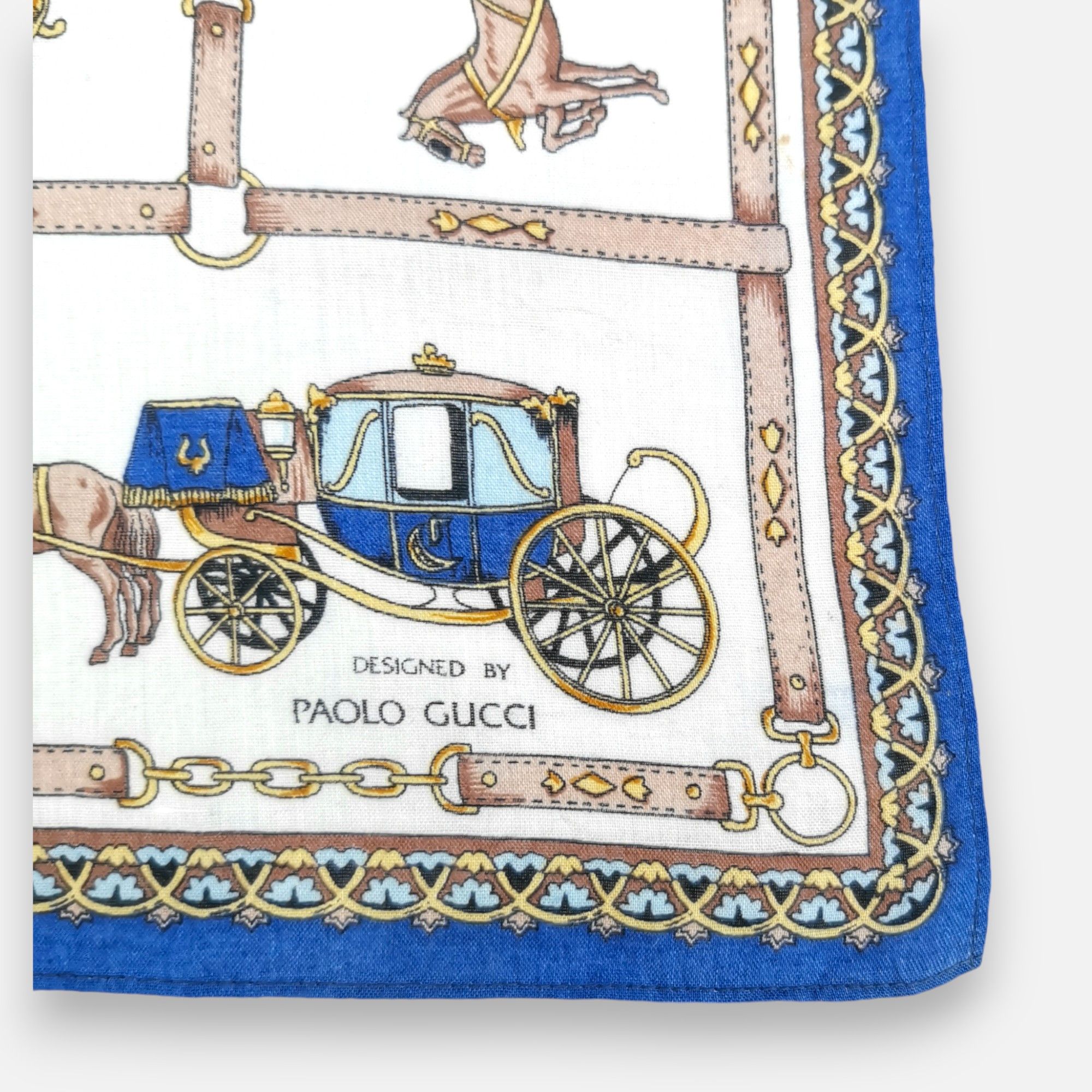Paolo Gucci × Vintage Vintage Paolo Gucci Handkerchief Pocket Square Bandana Size ONE SIZE - 4 Thumbnail