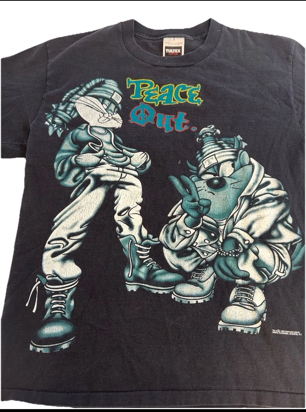 Tultex Vintage 1993 Looney Tunes Peace Out Tee Size Large Size US L / EU 52-54 / 3 - 2 Thumbnail