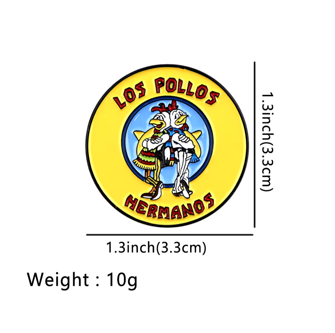 Japanese Brand BREAKING BAD Pollos Los Hermanos Enamel Pin NEW Size ONE SIZE - 2 Thumbnail