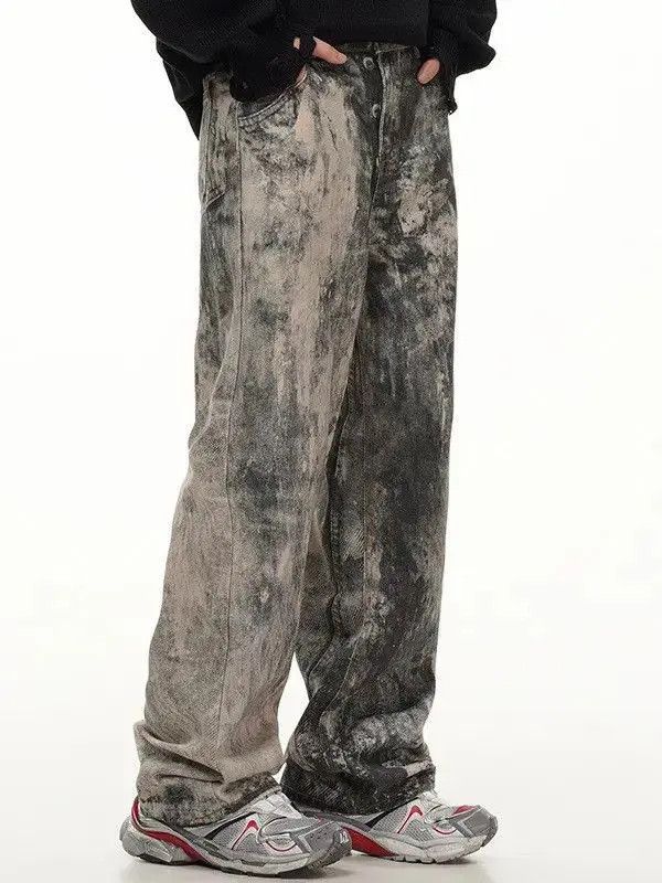 Japanese Brand Retro loose wide leg straight leg jeans Size US 32 / EU 48 - 2 Thumbnail