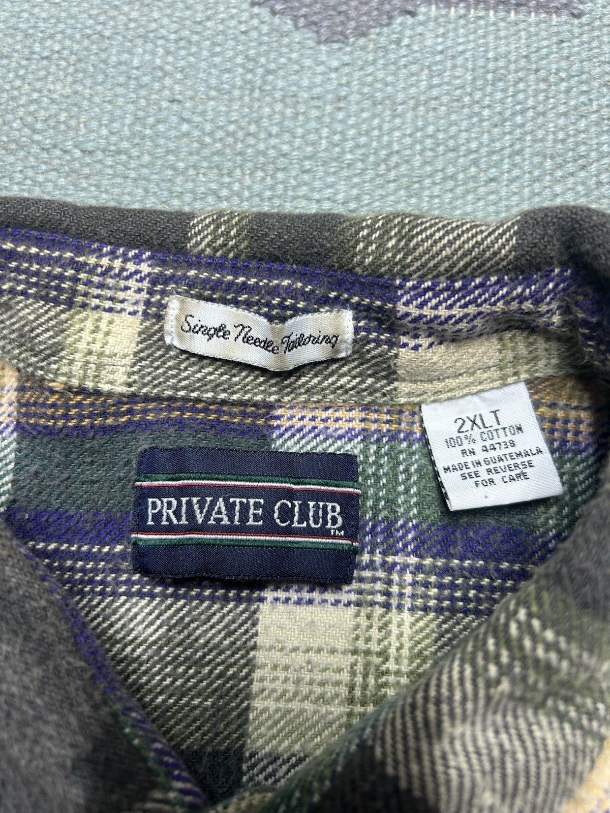Vintage Vintage 90s flannel shirt woven cotton thick plaid 2XL tall Size US XXL / EU 58 / 5 - 3 Thumbnail
