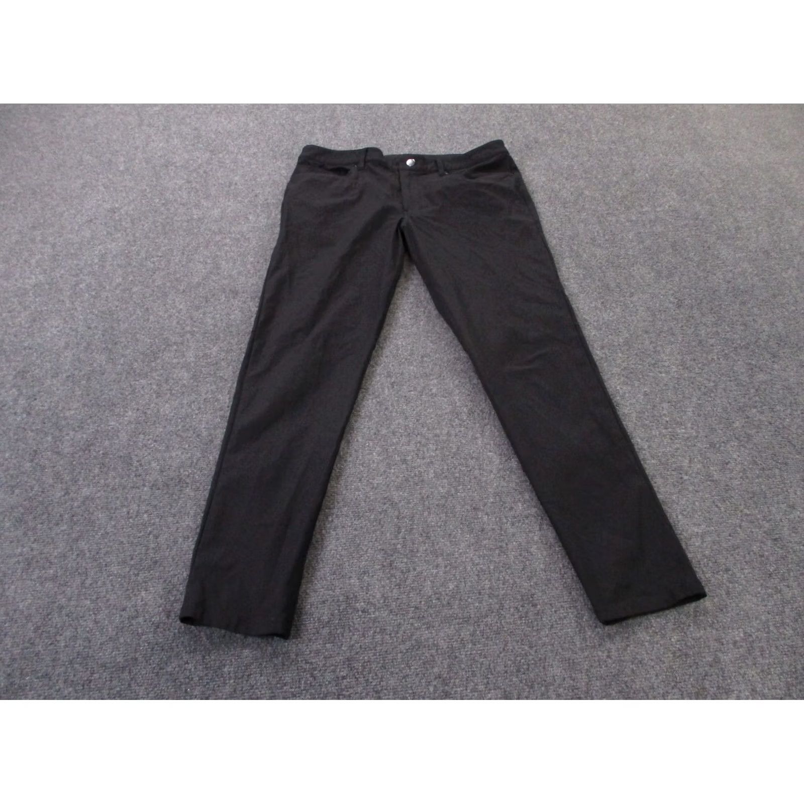 Lululemon Lululemon Pant Mens 34 Chino Slim Warpstreme Business Travel LM5552s Black Canvas Cotton Spandex Flat Front Straight Inseam 30 in Size US 36 / EU 52 - 2 Thumbnail