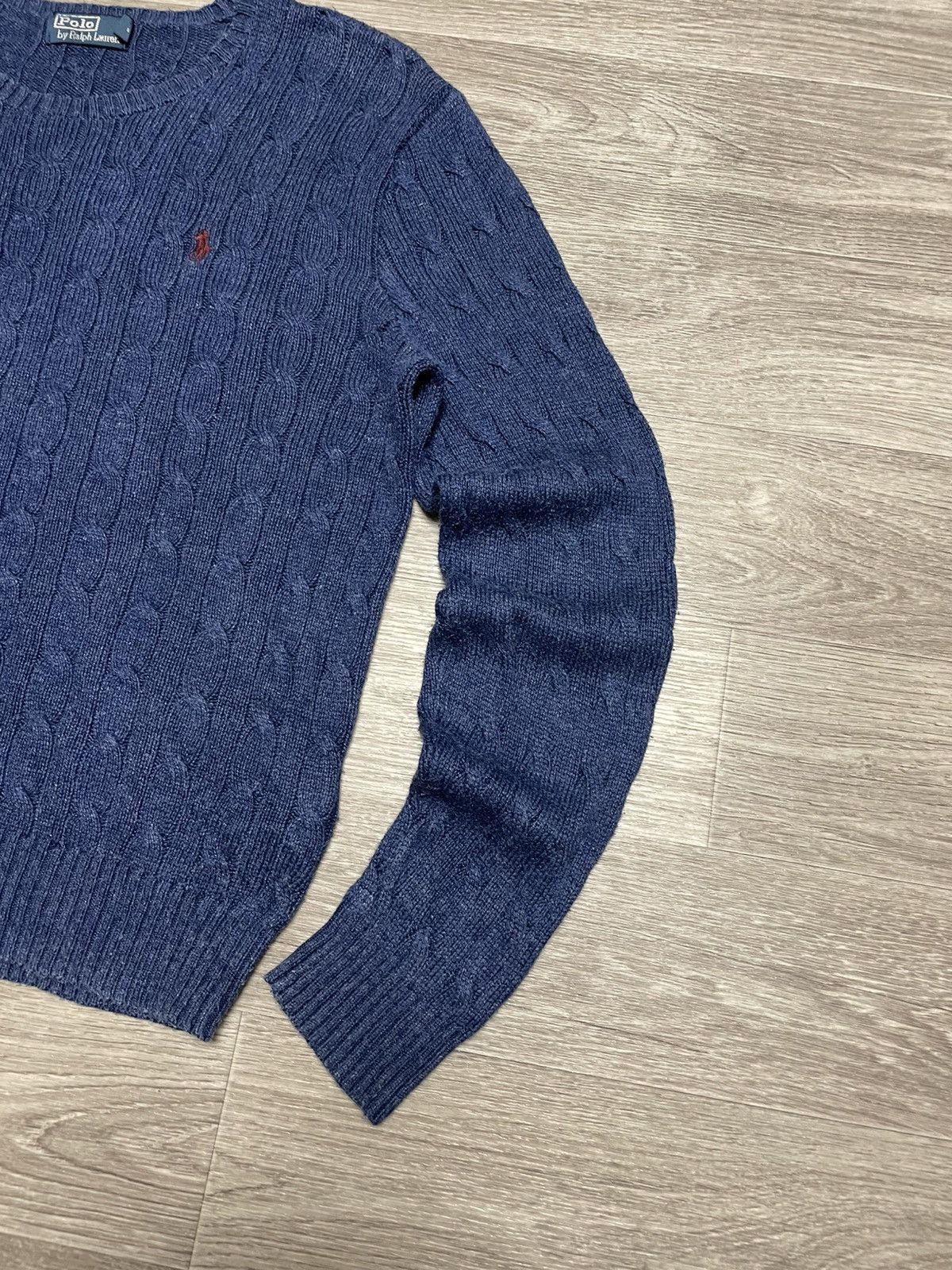 Polo Ralph Lauren Vintage Polo Ralph Lauren 100% Silk Cable Knit Sweater Size L / US 10 / IT 46 - 5 Thumbnail