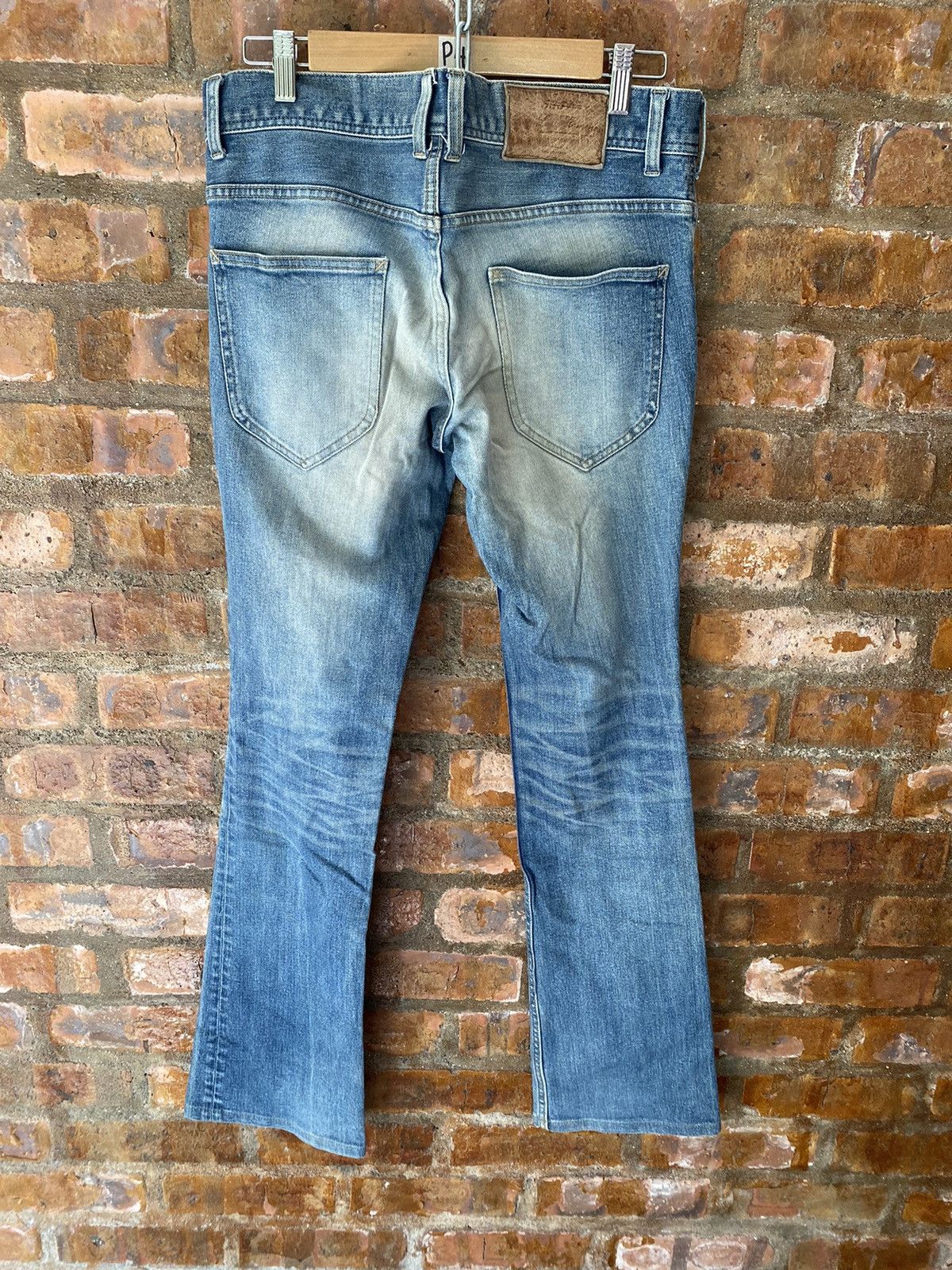 5351 POUR LES HOMMES 2000s 5351 pour less homme Flare Whisker Faded denim Size US 33 - 11 Thumbnail