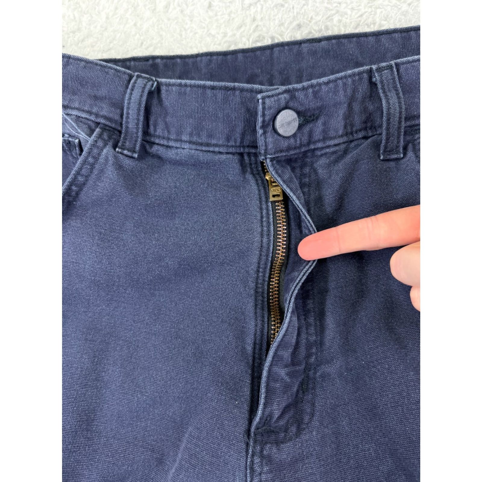 Carhartt Carhartt Jeans Mens 38 Blue Denim Original Fit FR Cat 2 2112 Cotton Blend Size US 38 / EU 54 - 7 Thumbnail