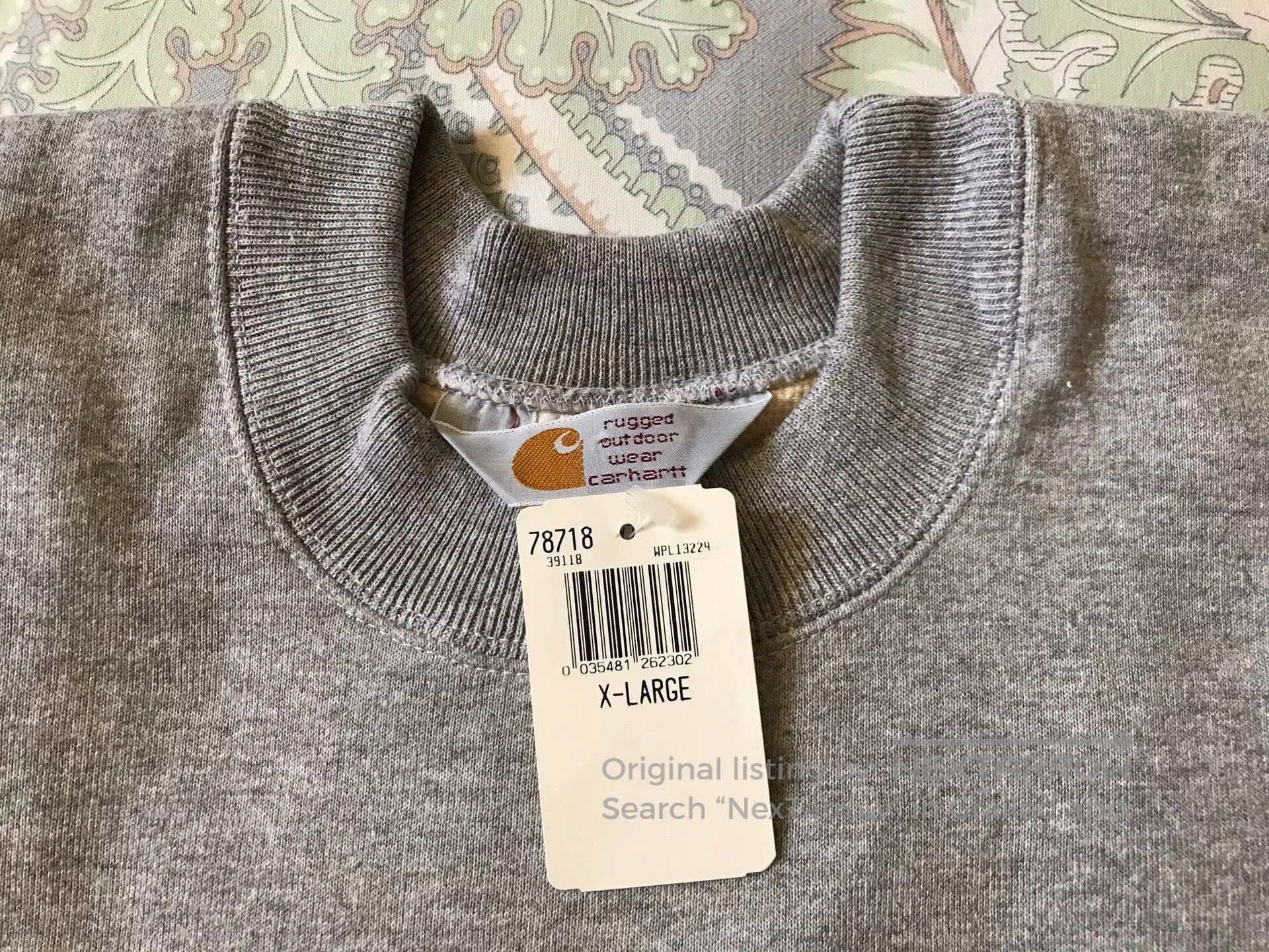 Carhartt 90s US Carhartt 78718 Gray XL Crewneck. Size US XL / EU 56 / 4 - 7 Thumbnail