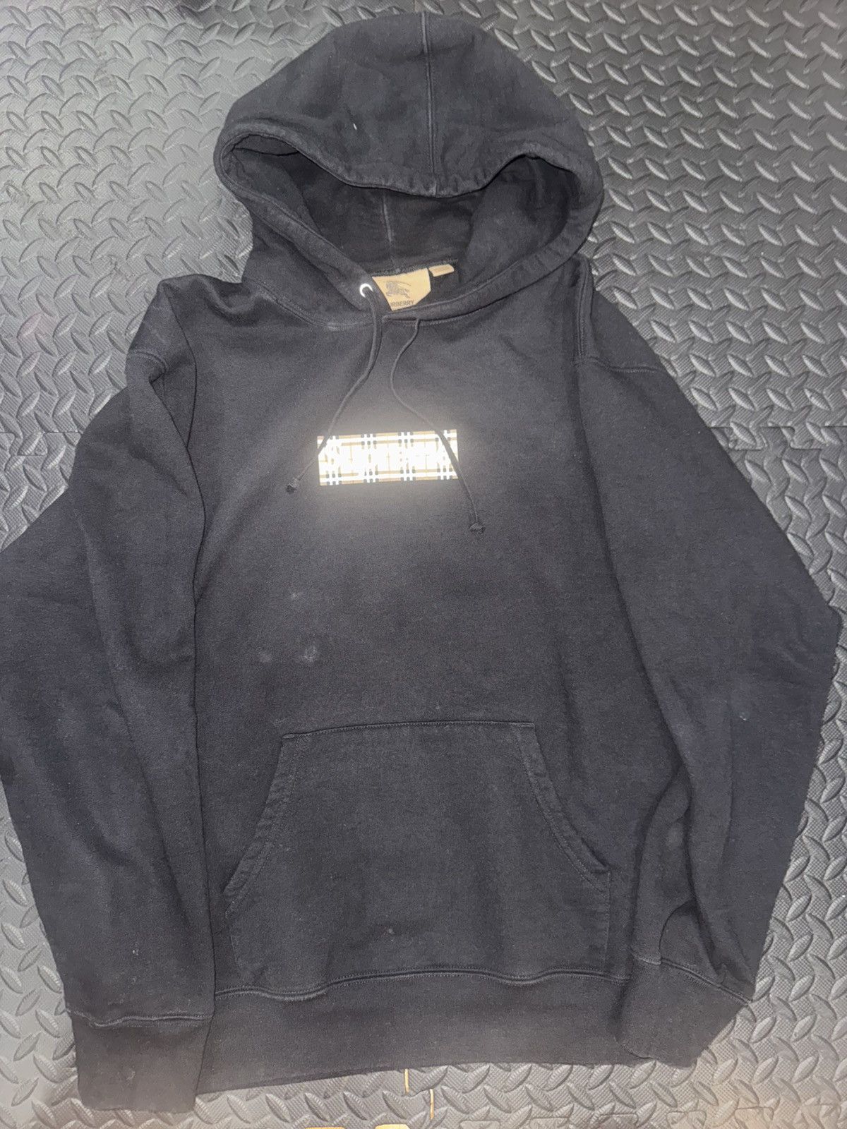 Burberry × Supreme Supreme Burberry Box Logo Hoodie Sz M | Grailed